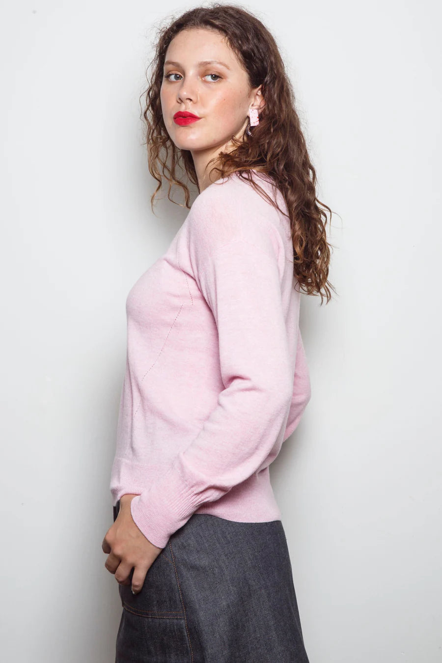 Dalston Veeta Vee Sweater - Tea Rose