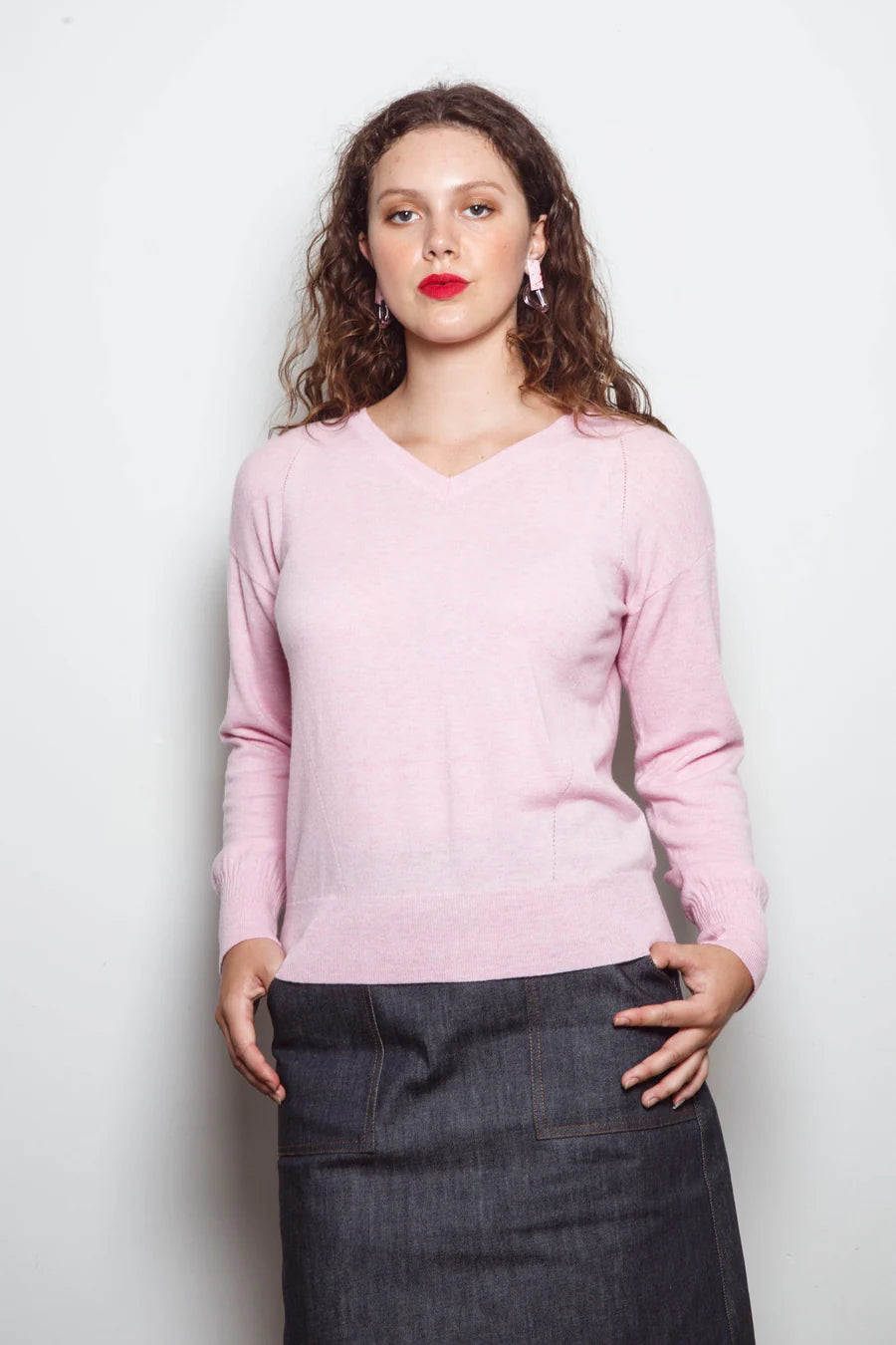 Dalston Veeta Vee Sweater - Tea Rose