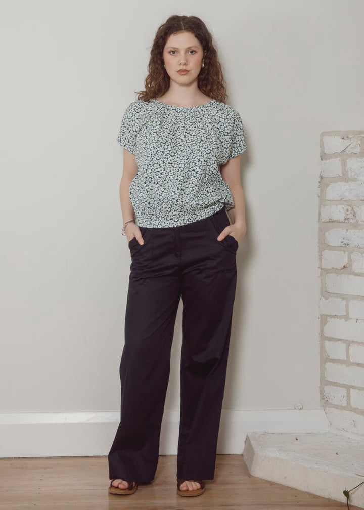 Dalston Sandy Pant - Navy Sateen