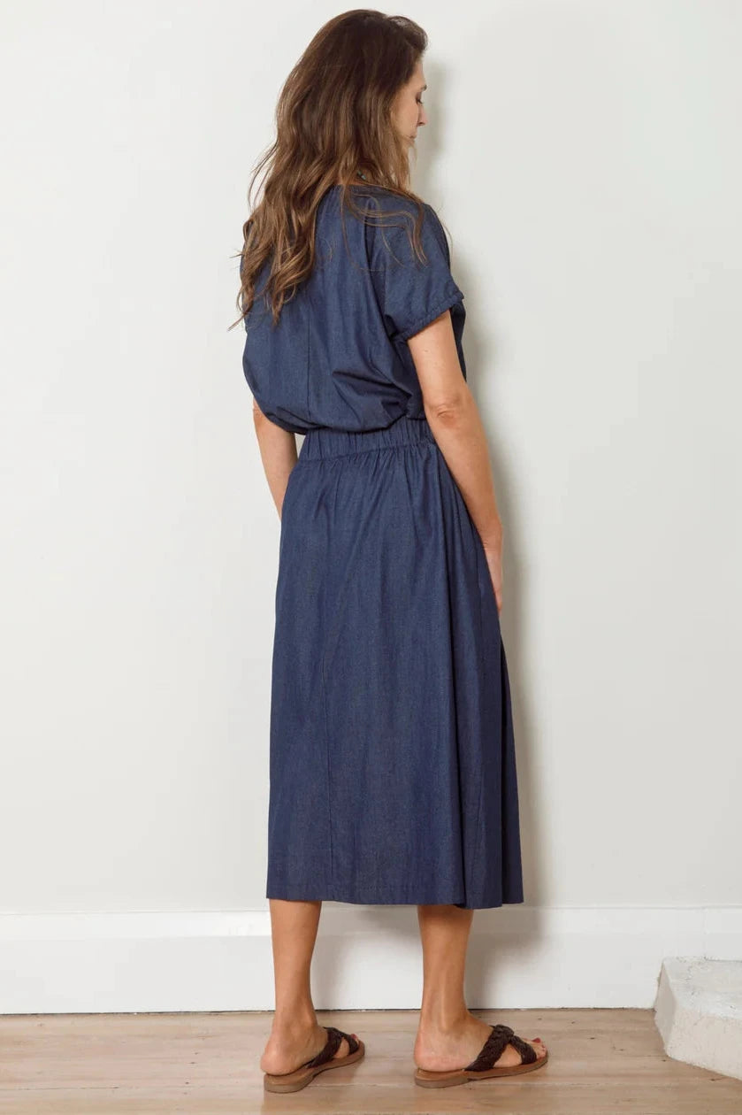 Dalston Sapphire Skirt - Indigo Chambray