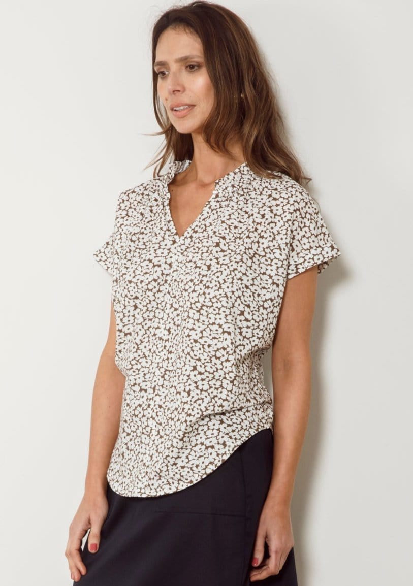 Dalston Esme Top - Chocolate Daisy