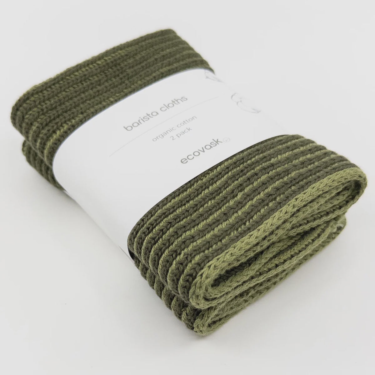 Ecovask Barista Cloths 2 pack - Olive