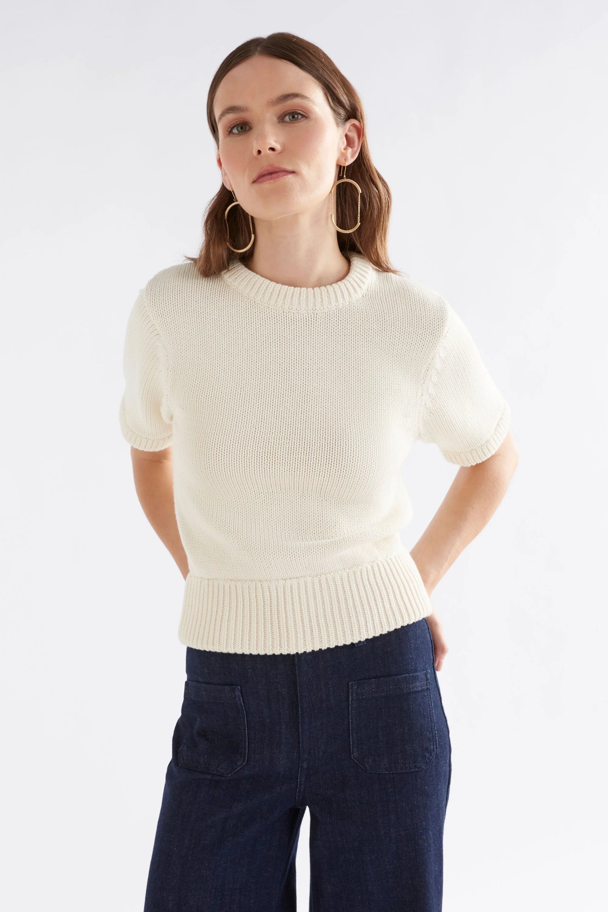 Elk Luft Knit Top - Off White