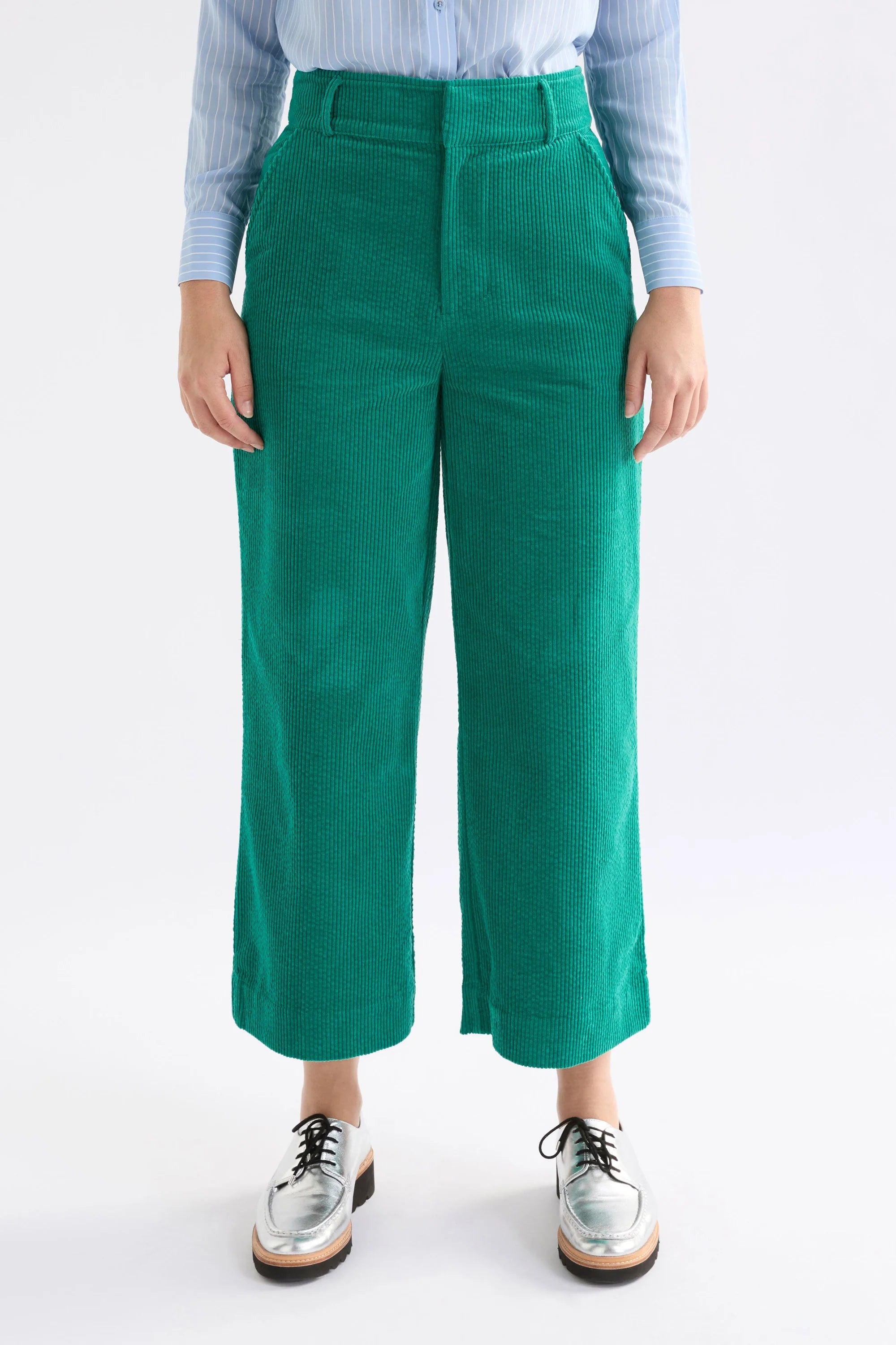 Elk Rhes Cord Pant - Island Green