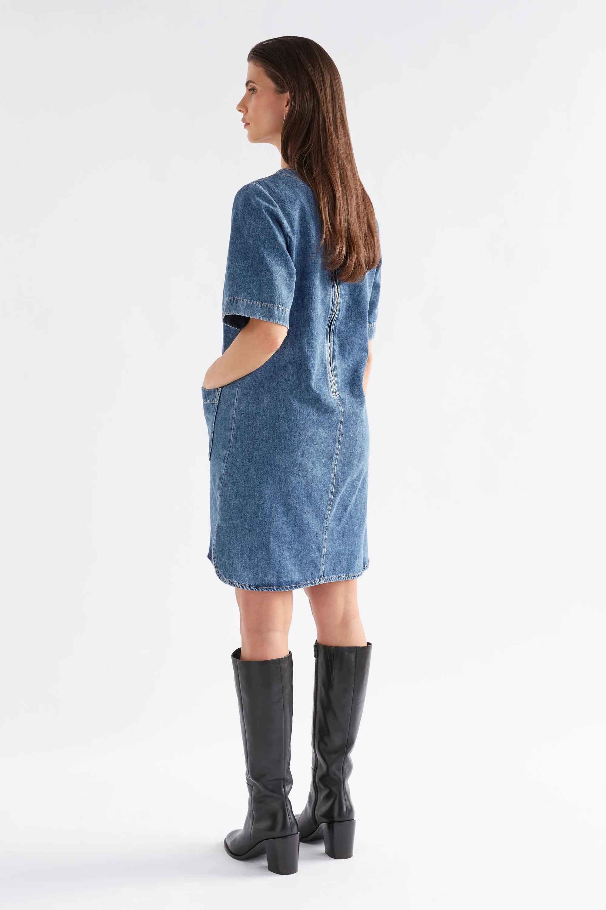 Elk Rittra Denim Dress - Blue Chambray