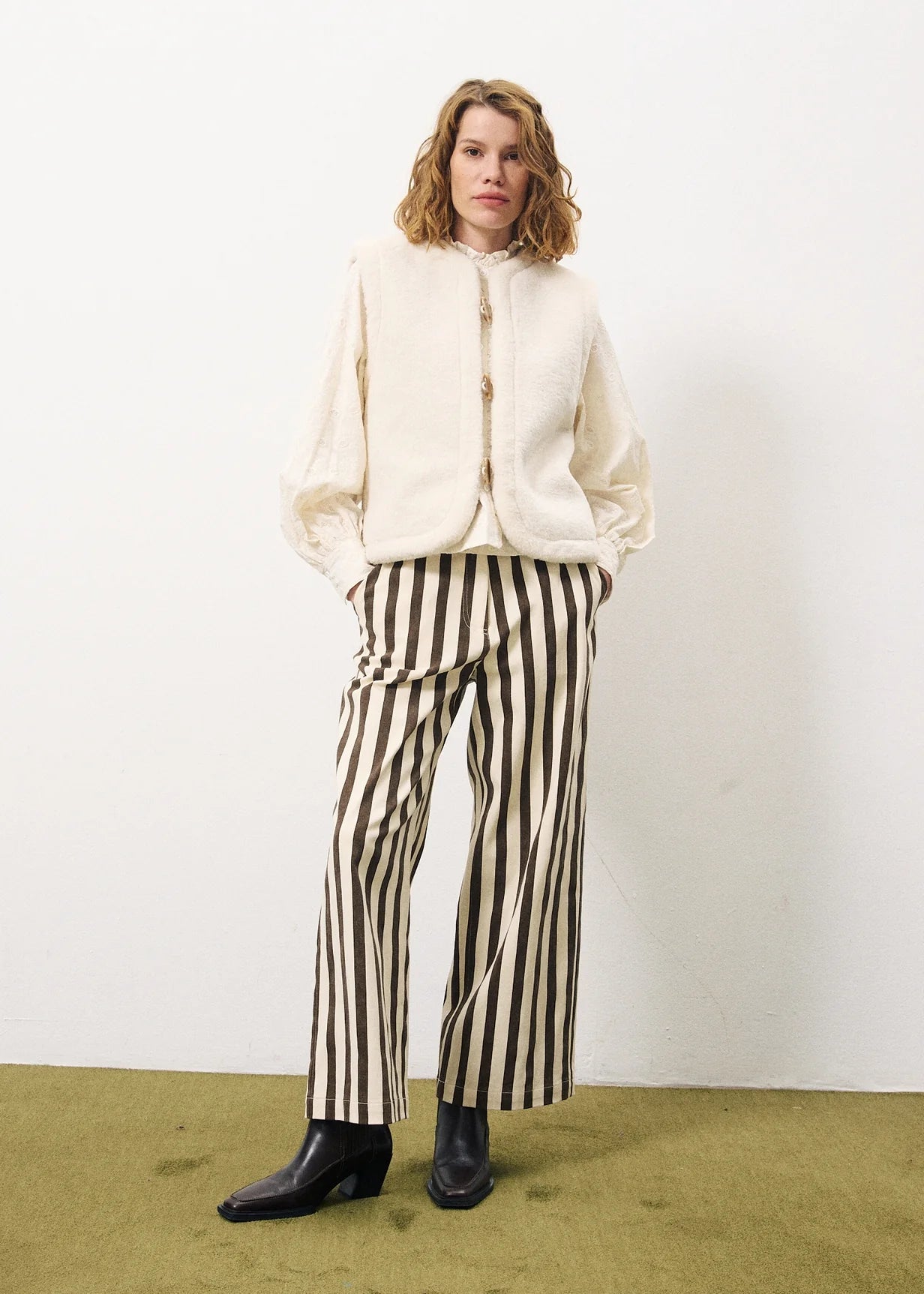 FRNCH Pelly Pant - Chocolate Stripe