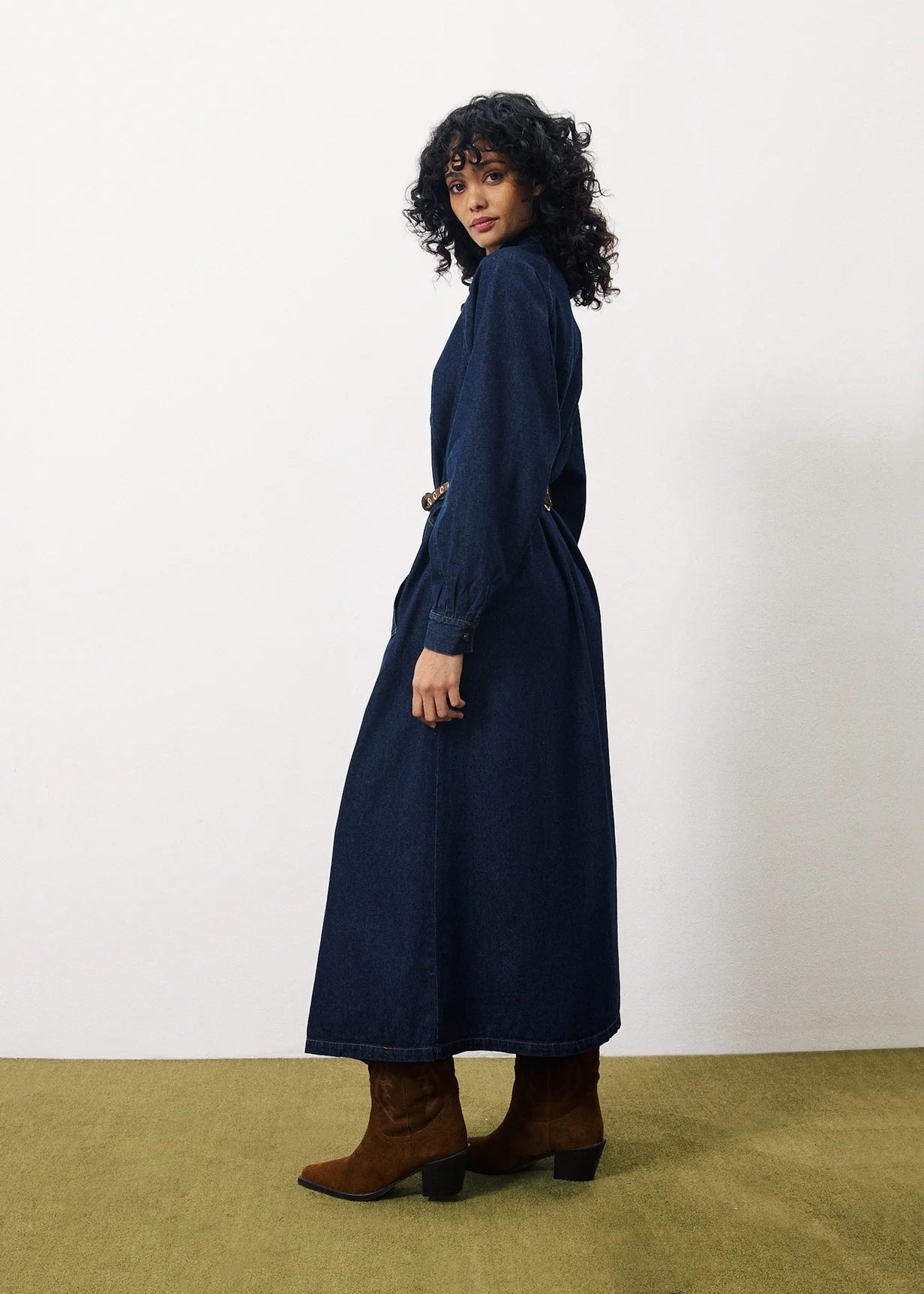 FRNCH Lisbeth Dress - Blue Denim