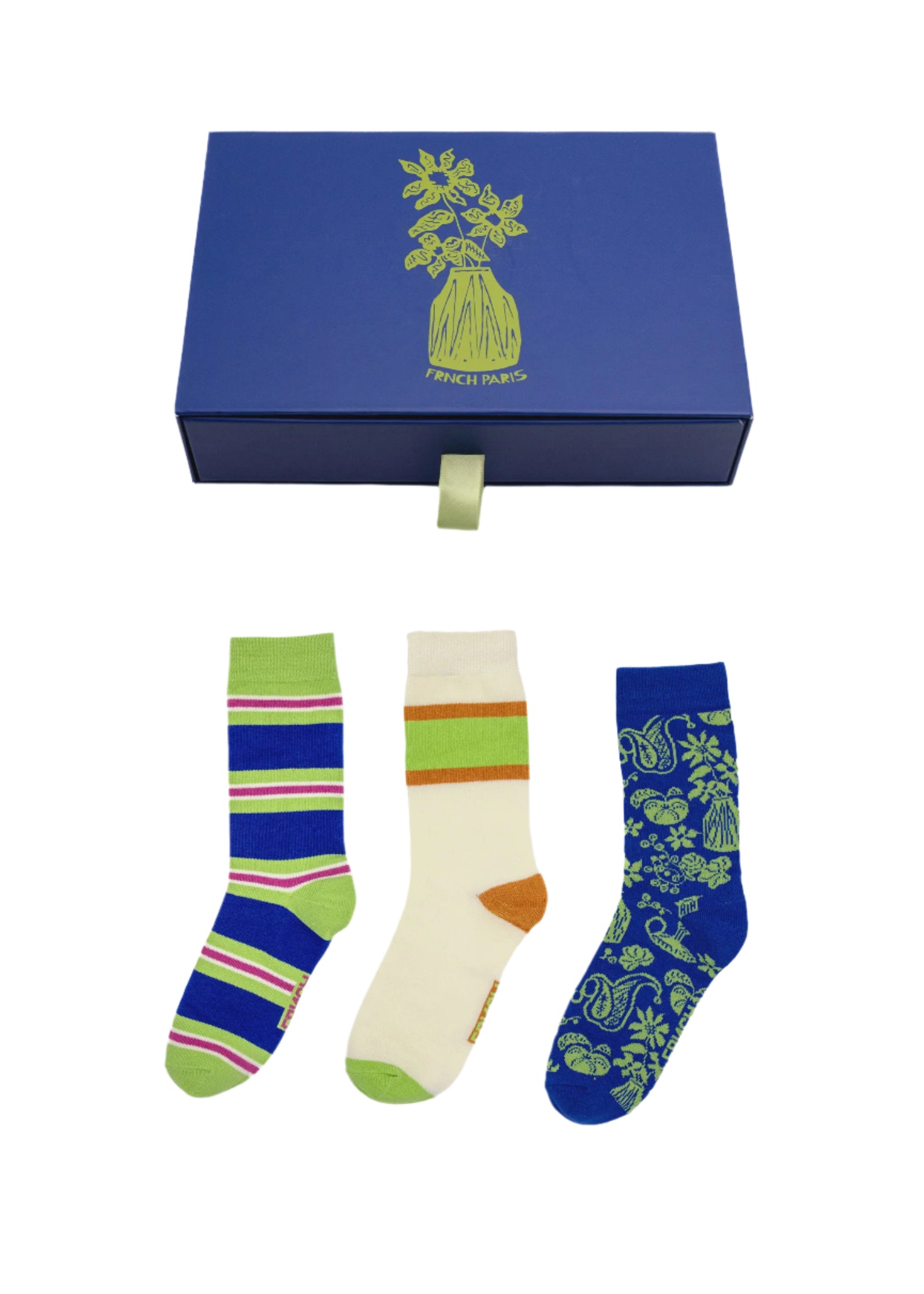 FRNCH Ivete Socks 3 Pack - Electric Blue