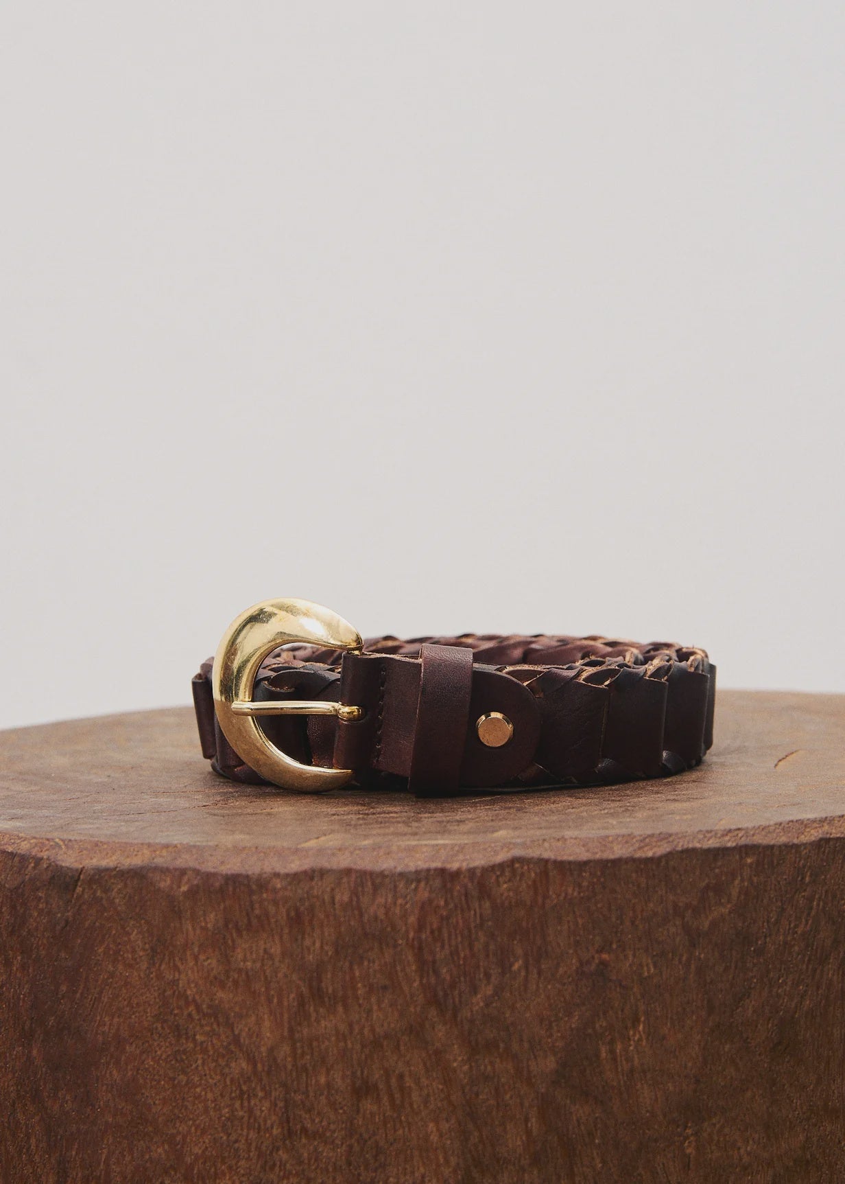 FRNCH Nagete Leather Belt - Chocolate