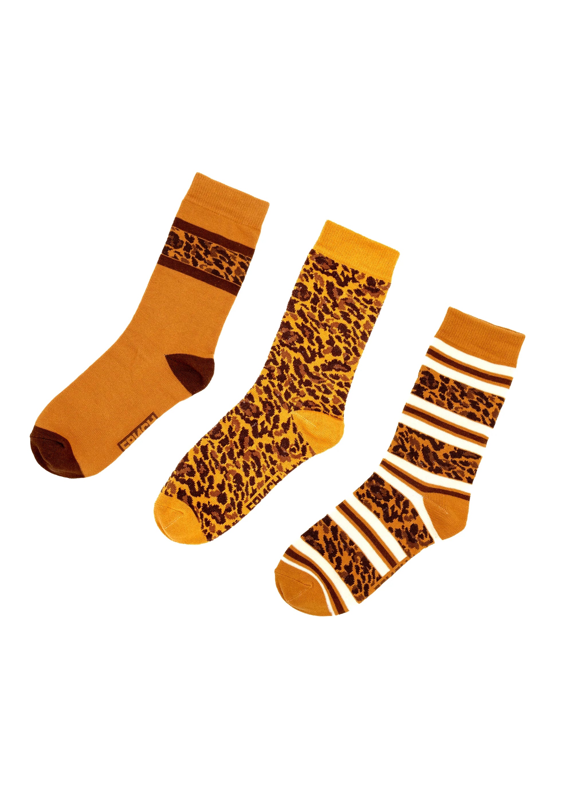 FRNCH Ivete Socks 3 Pack - Leopard