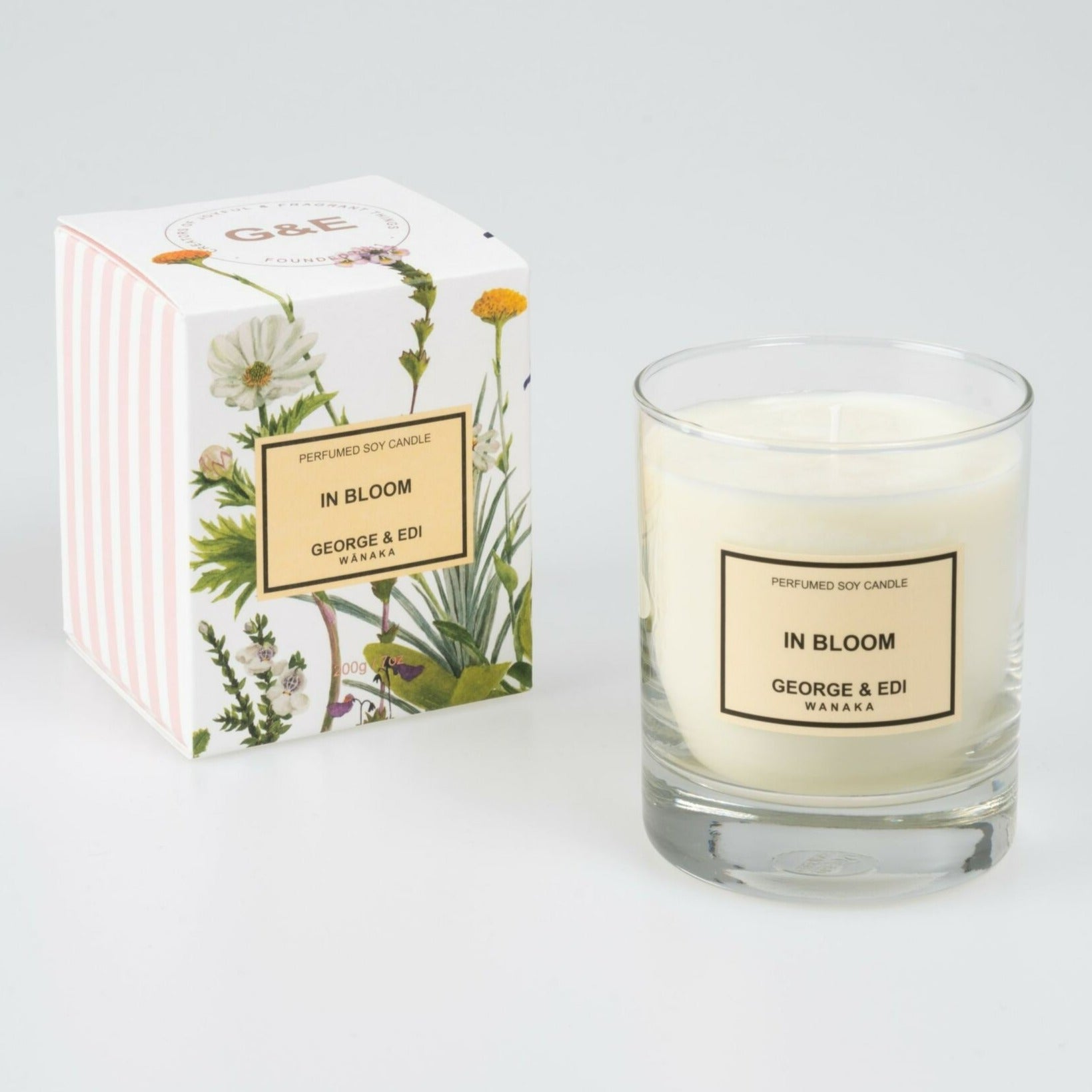 george & edi standard perfumed candle in bloom
