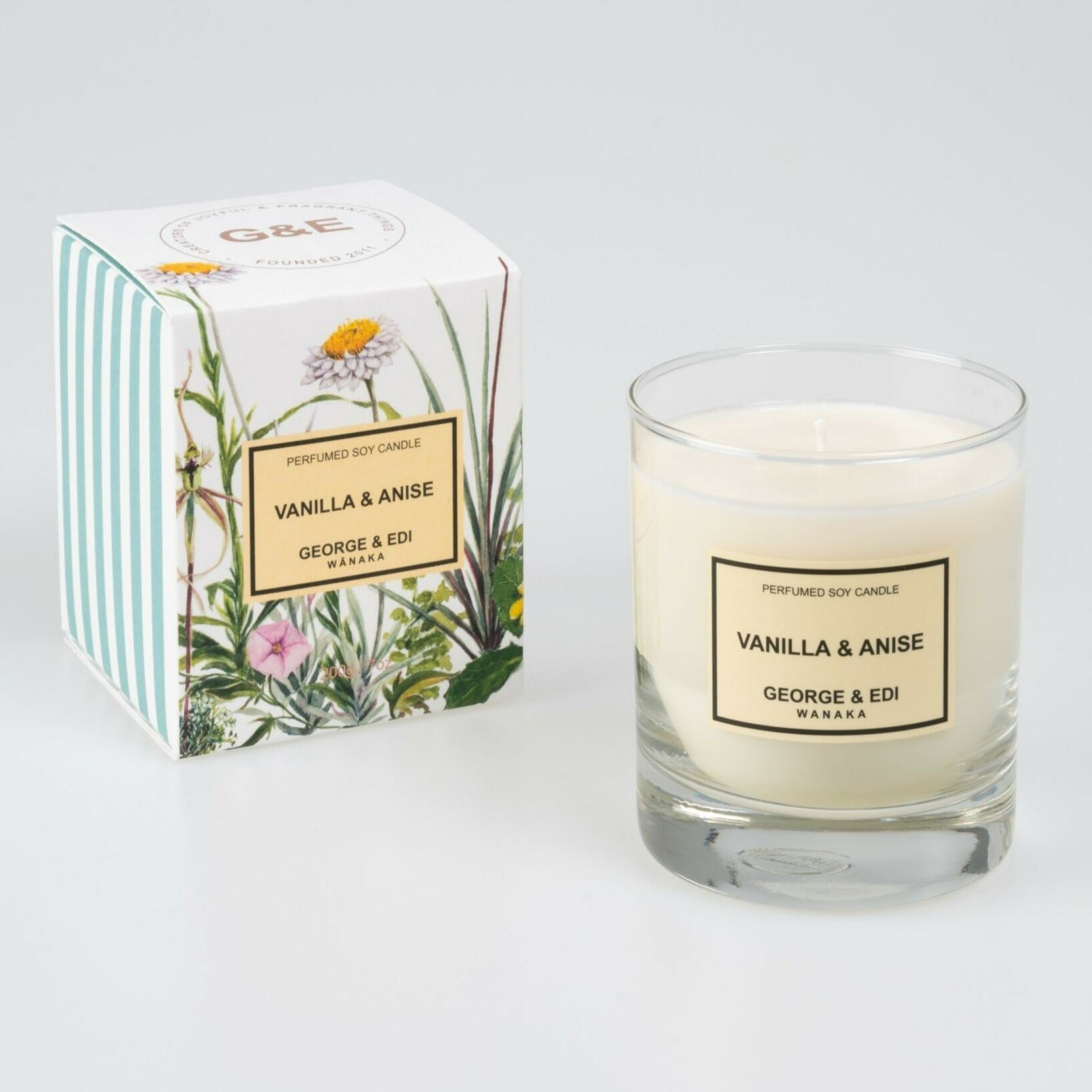 george & edi standard perfumed candle vanilla and anise