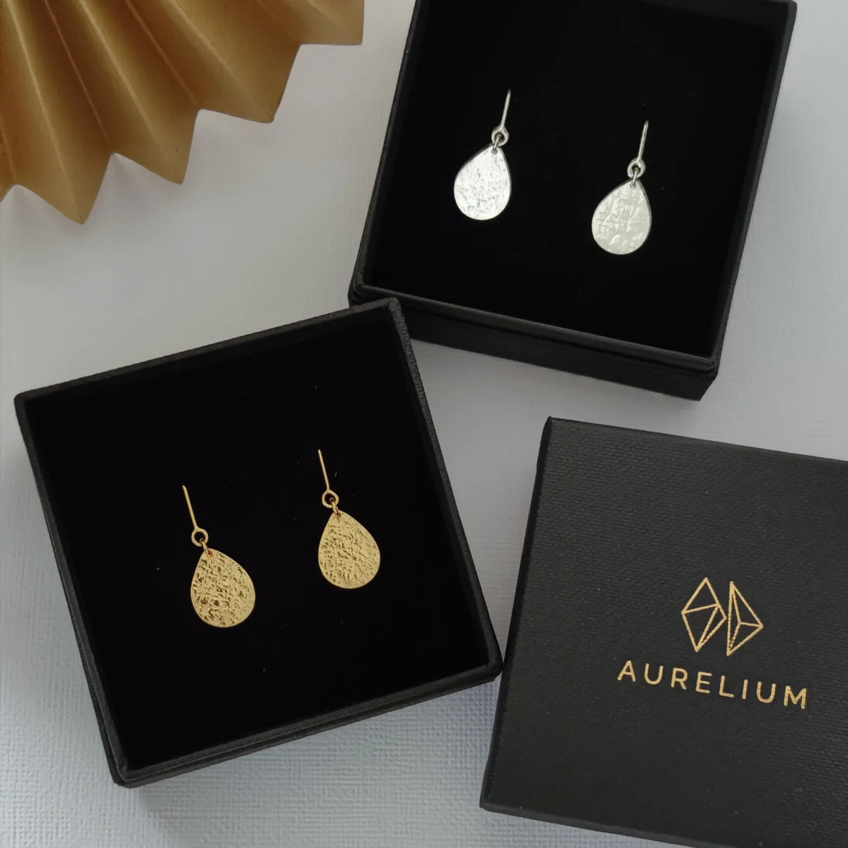 Aurelium Teardrop Earrings - Silver