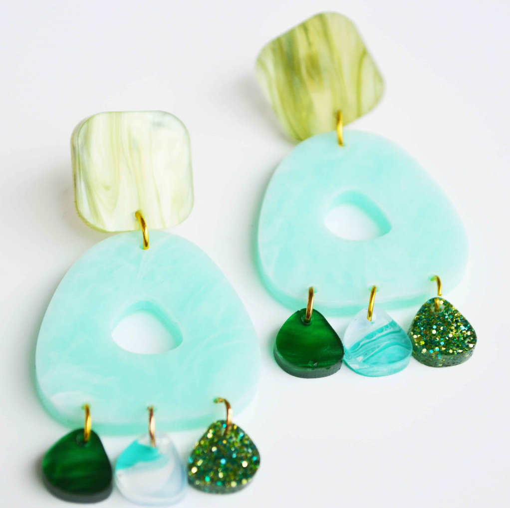 Hagen &amp; Co Electra Earrings - Aqua