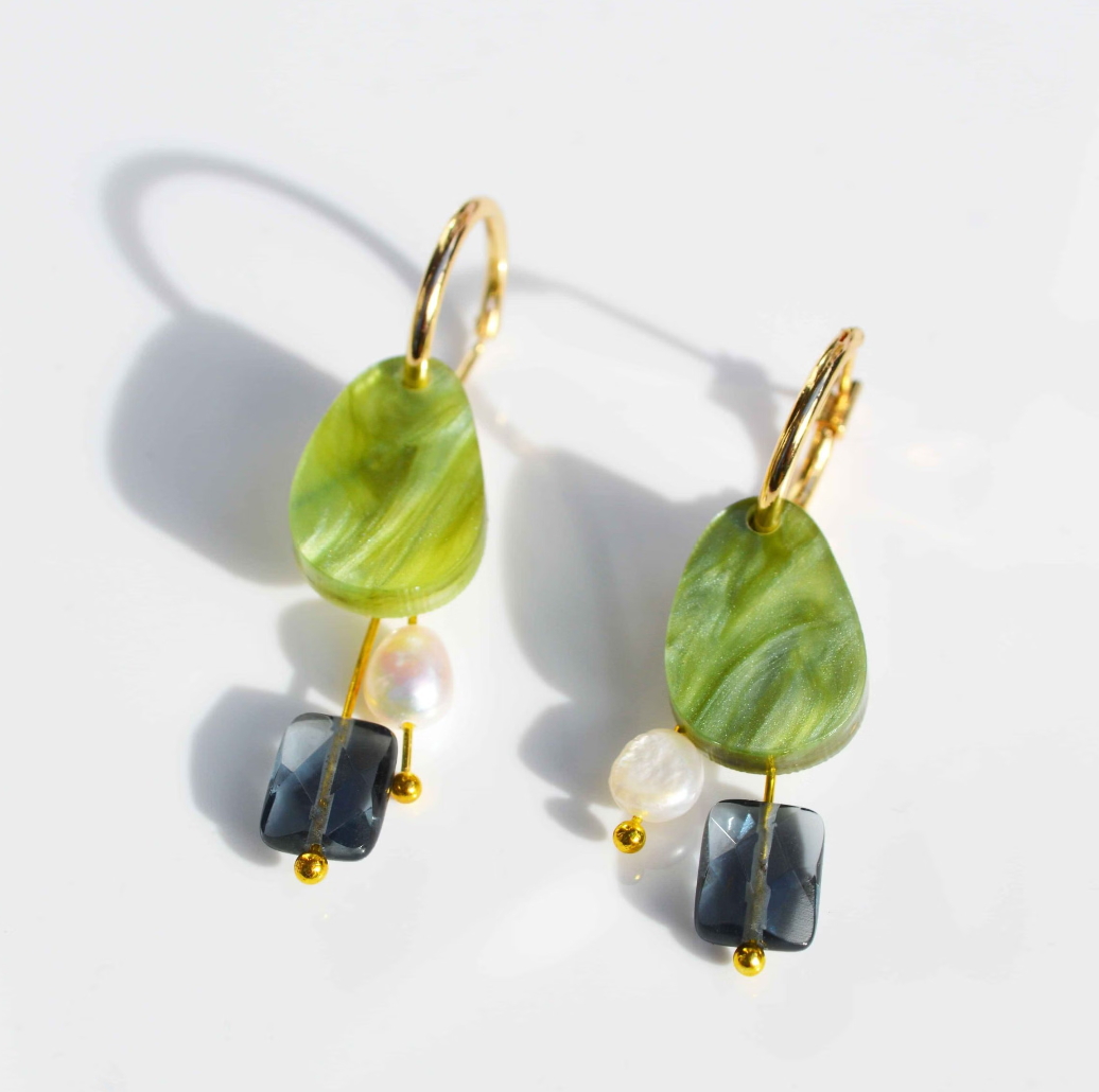 Hagen & Co Chloe Earrings - Sage