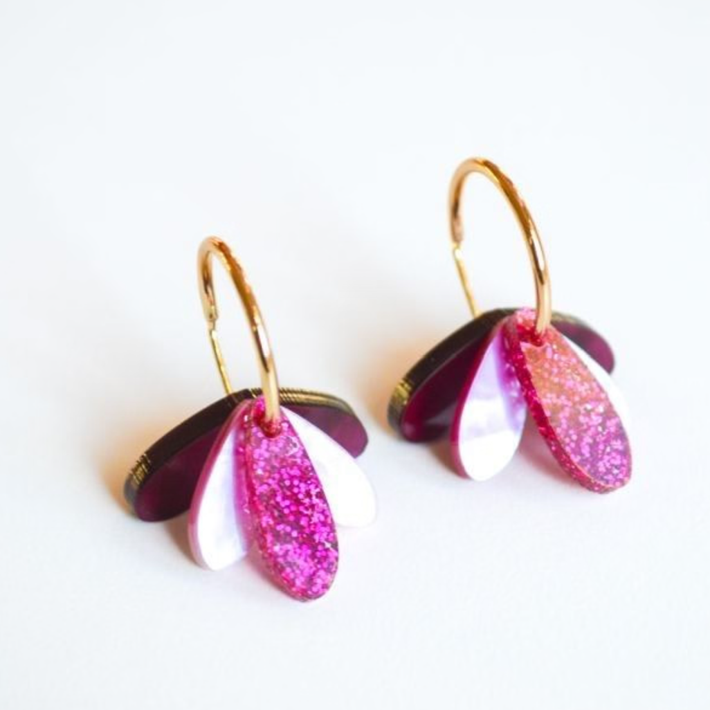 Hagen &amp; Co Happy Hour Earrings - Merlot