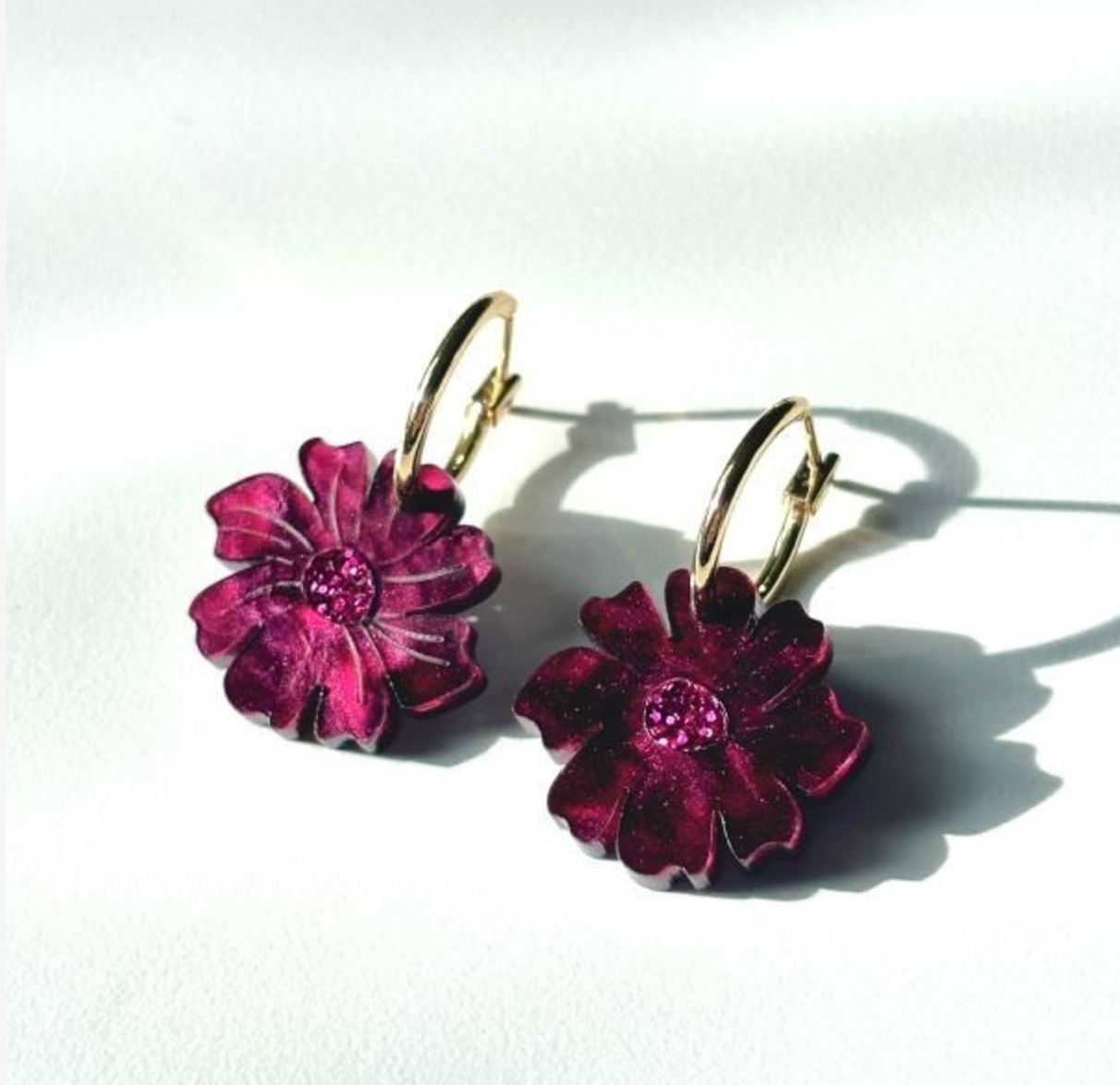 Hagen & Co Wildflower Earrings - Merlot