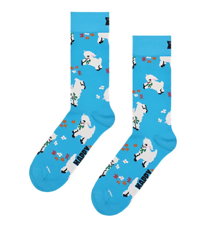 happy socks lamb blue
