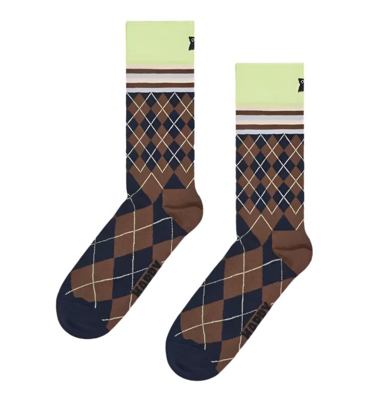 Happy Socks - Mixed Argyle Brown