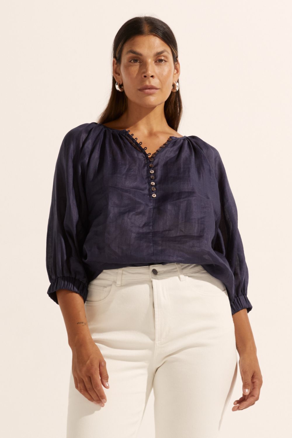 Zoe Kratzmann Imbue Top - Indigo navy blue
