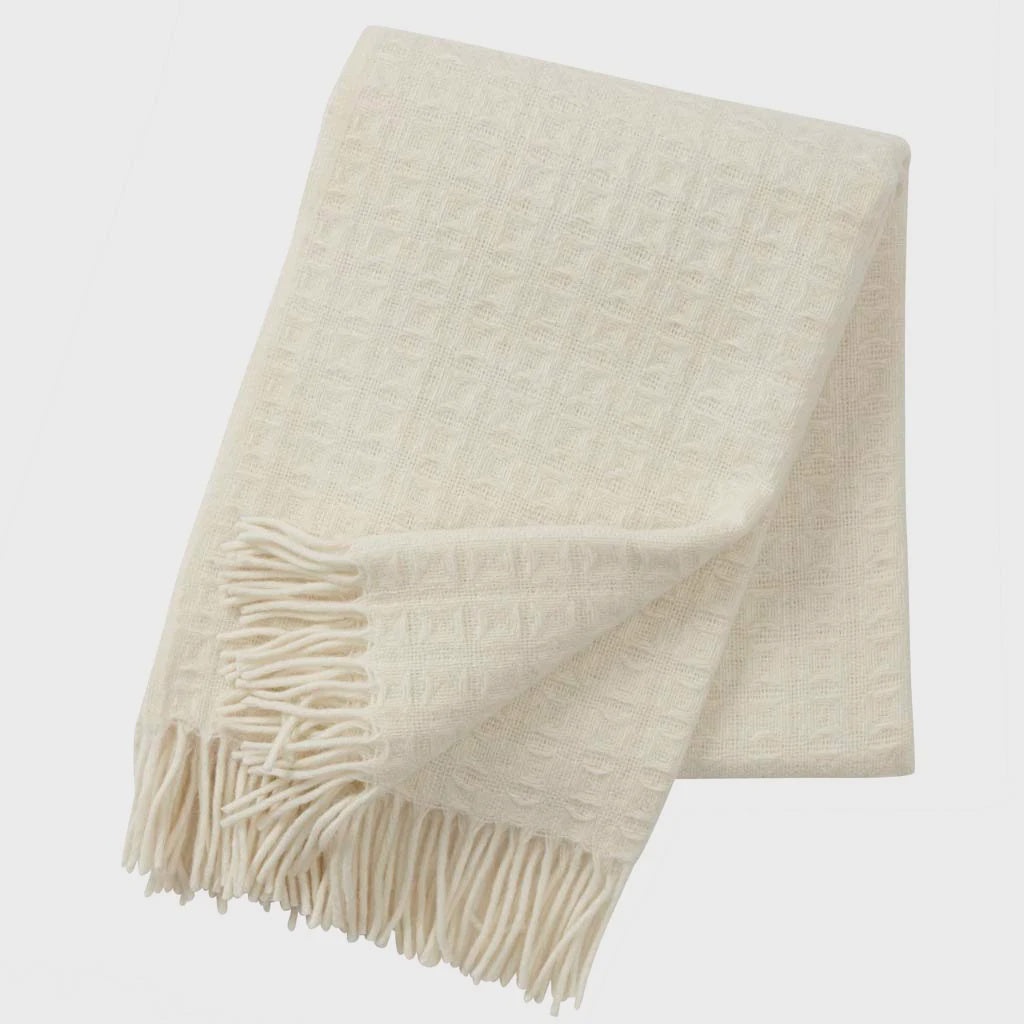 Klippan Twist Eco Lambswool Throw - Ivory