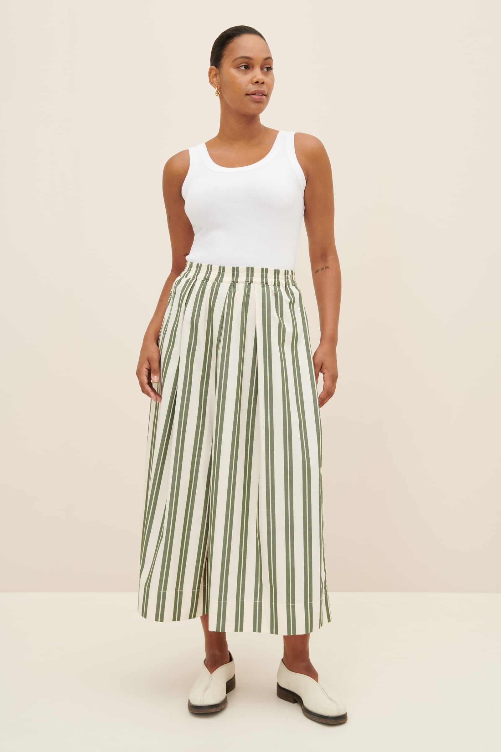 Kowtow Athena Pant - Forest Stripe