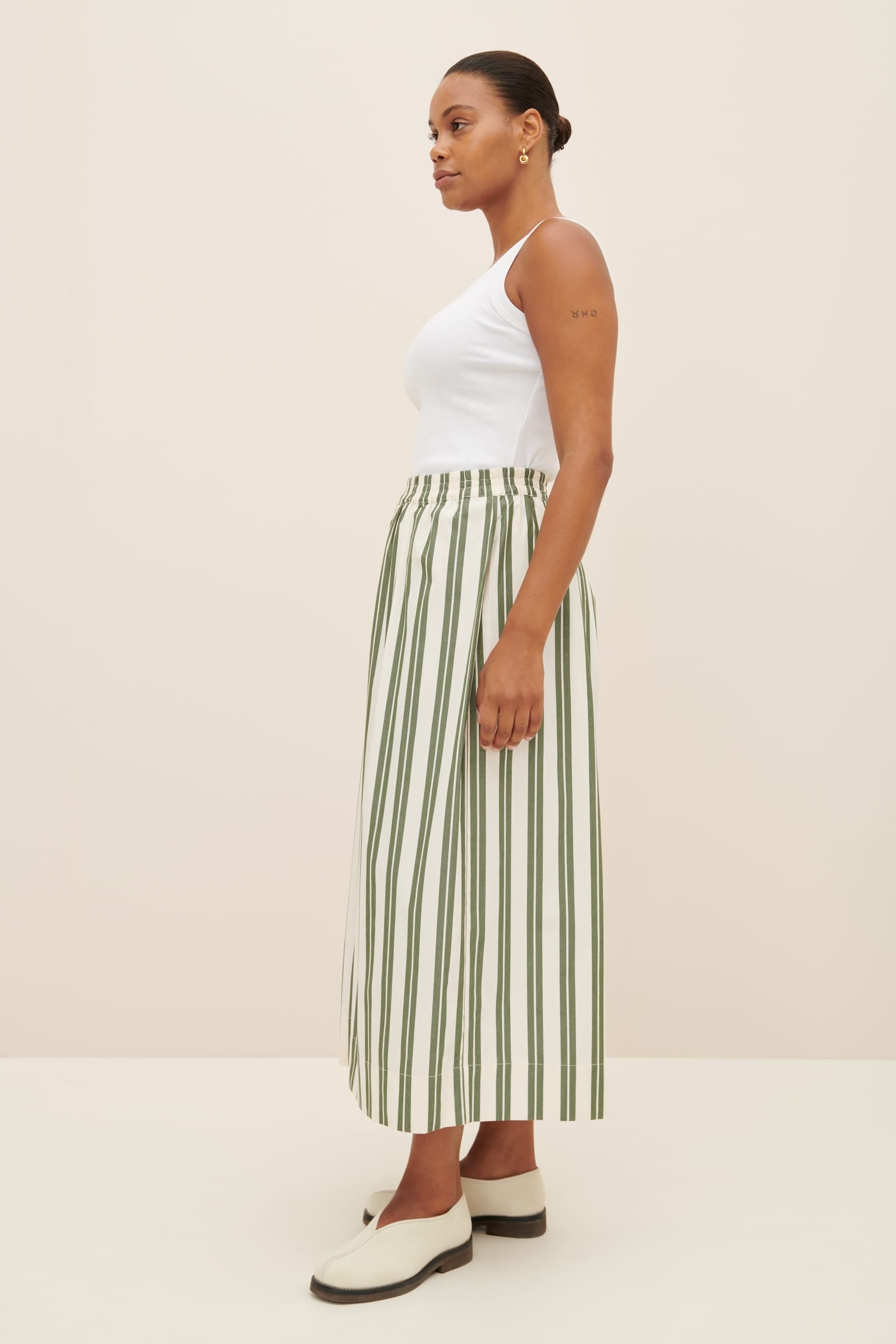 Kowtow Athena Pant - Forest Stripe