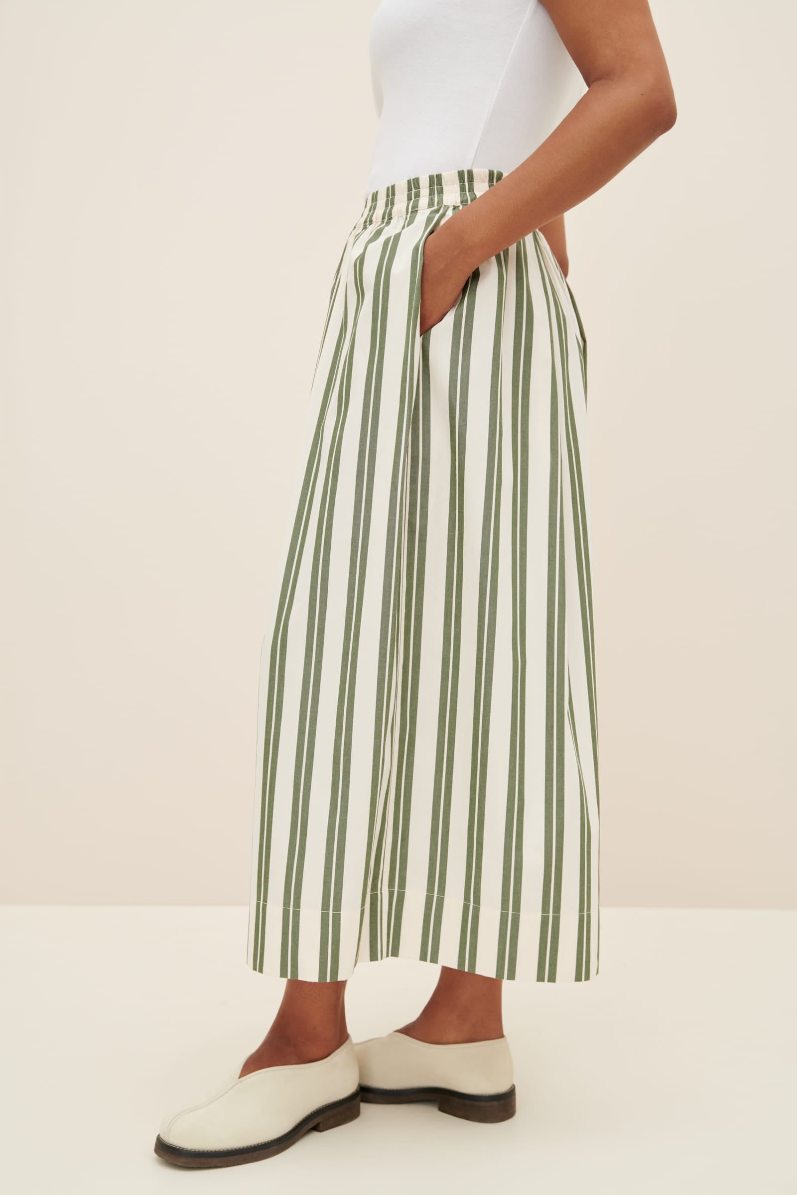 Kowtow Athena Pant - Forest Stripe