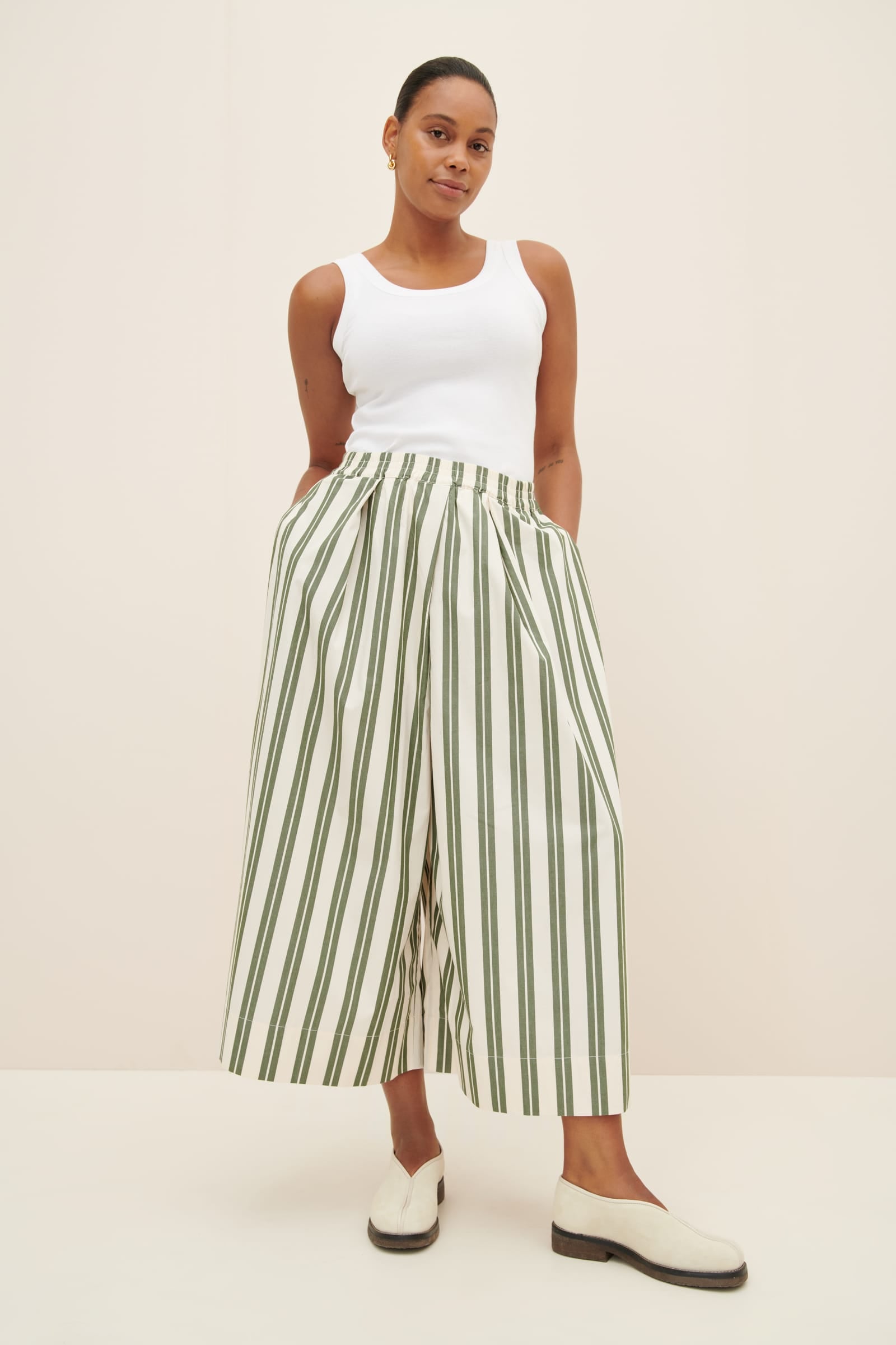 Kowtow Athena Pant - Forest Stripe