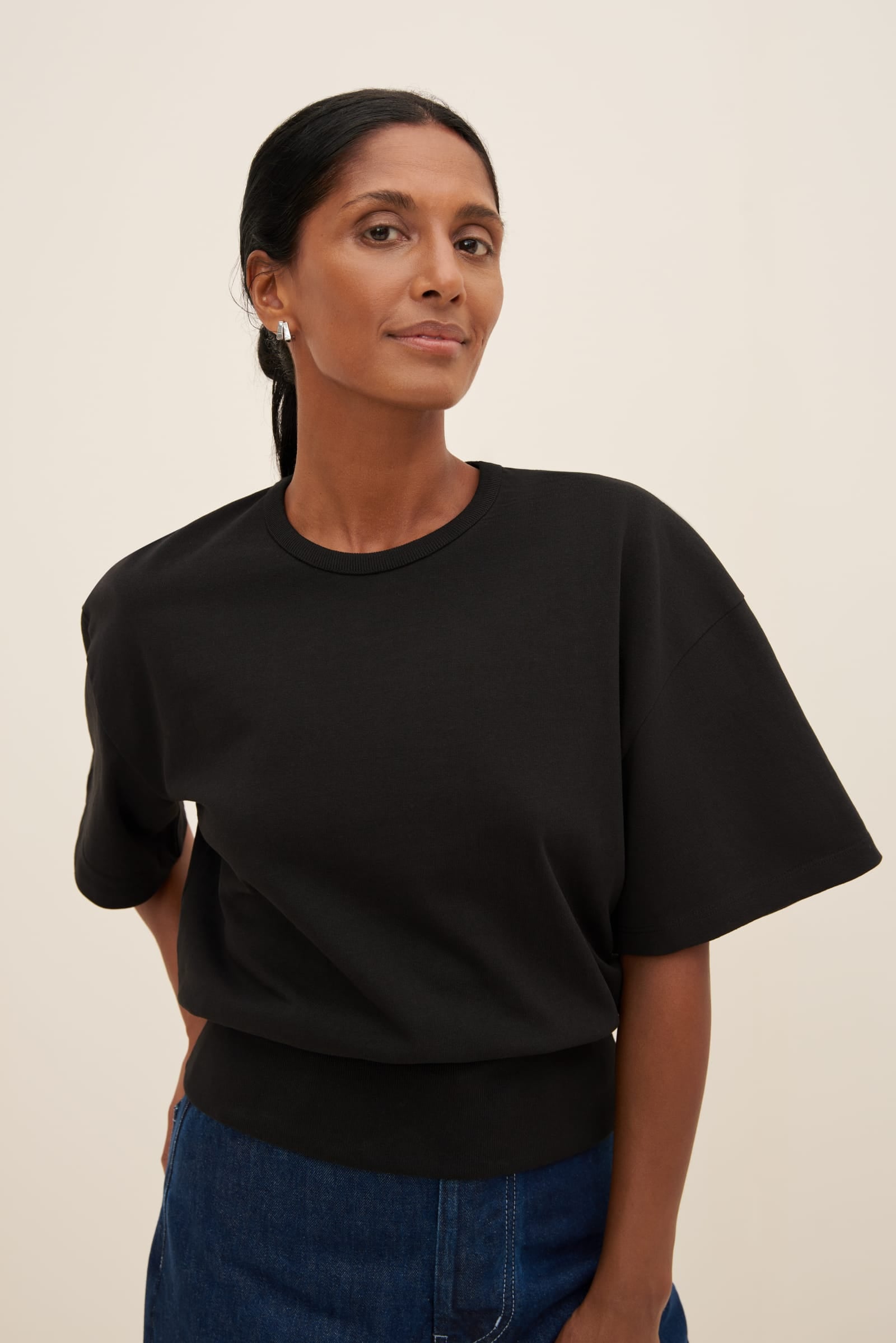 Kowtow Boxy Rib Tee - Black