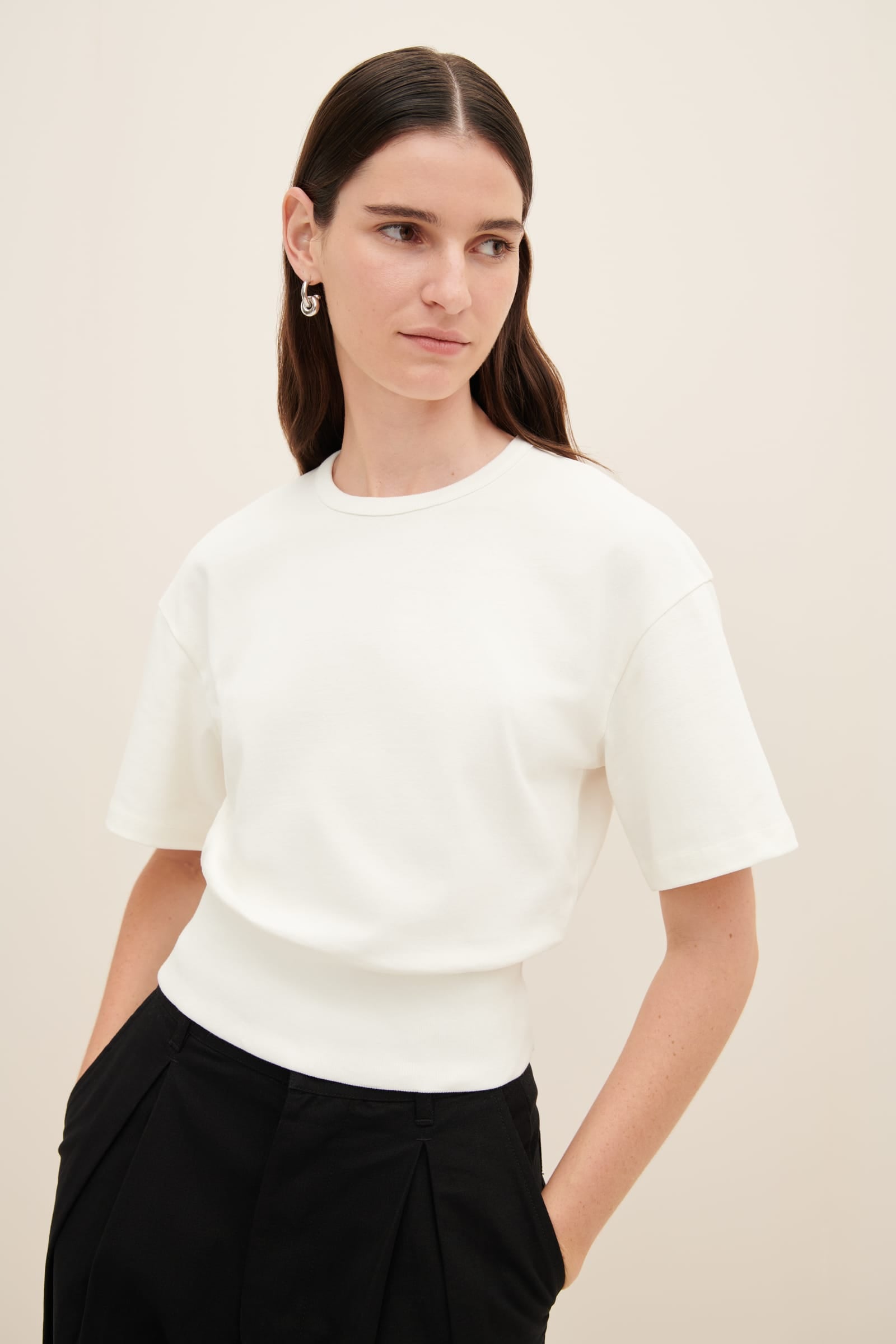 Kowtow Boxy Rib Tee - Off White