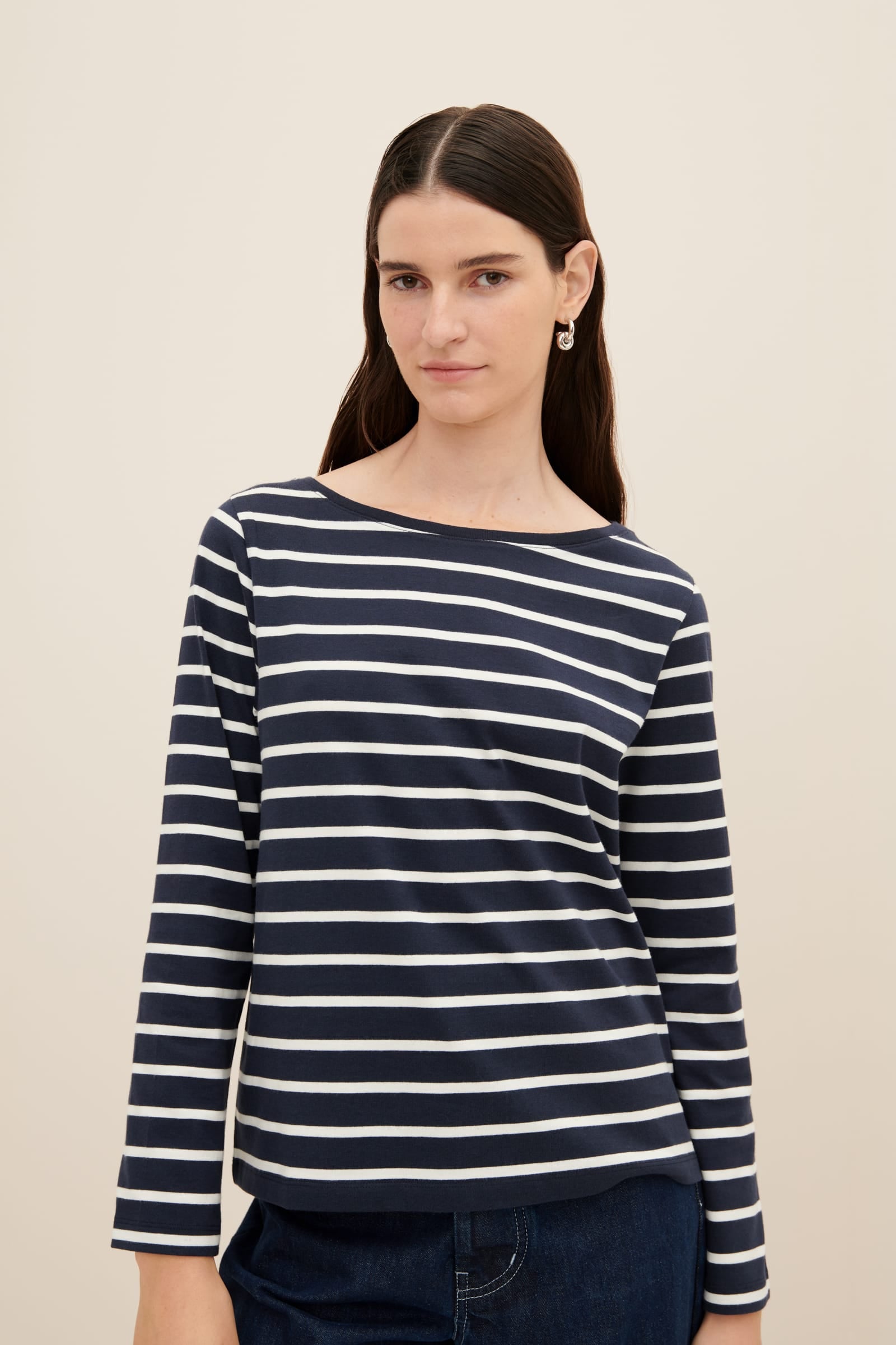 Kowtow Breton Top - Navy Breton