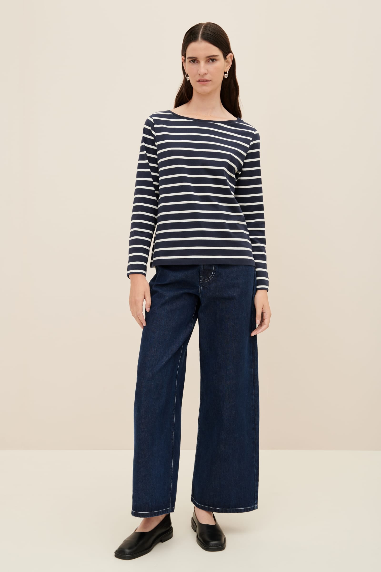 Kowtow Breton Top - Navy Breton