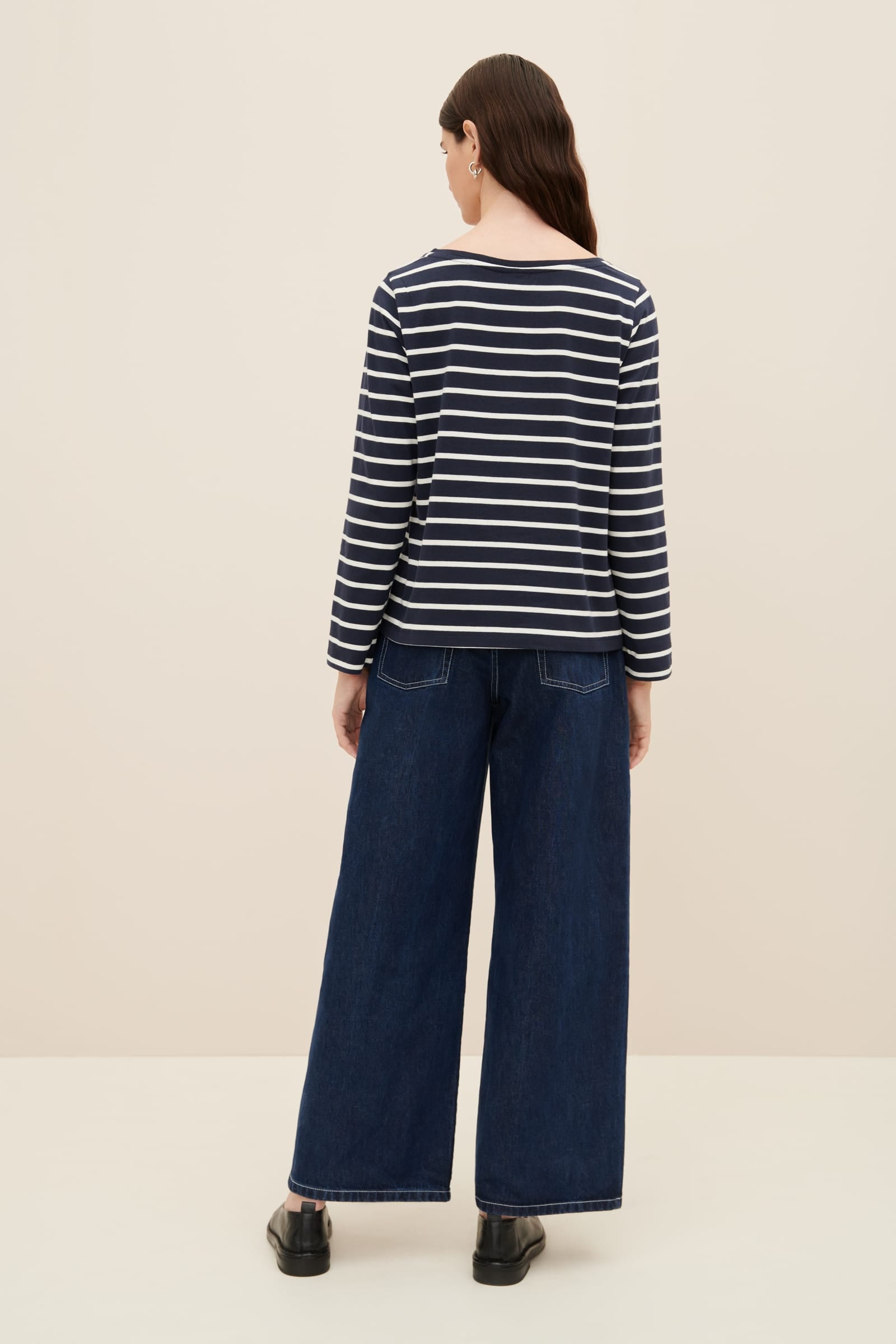 Kowtow Breton Top - Navy Breton