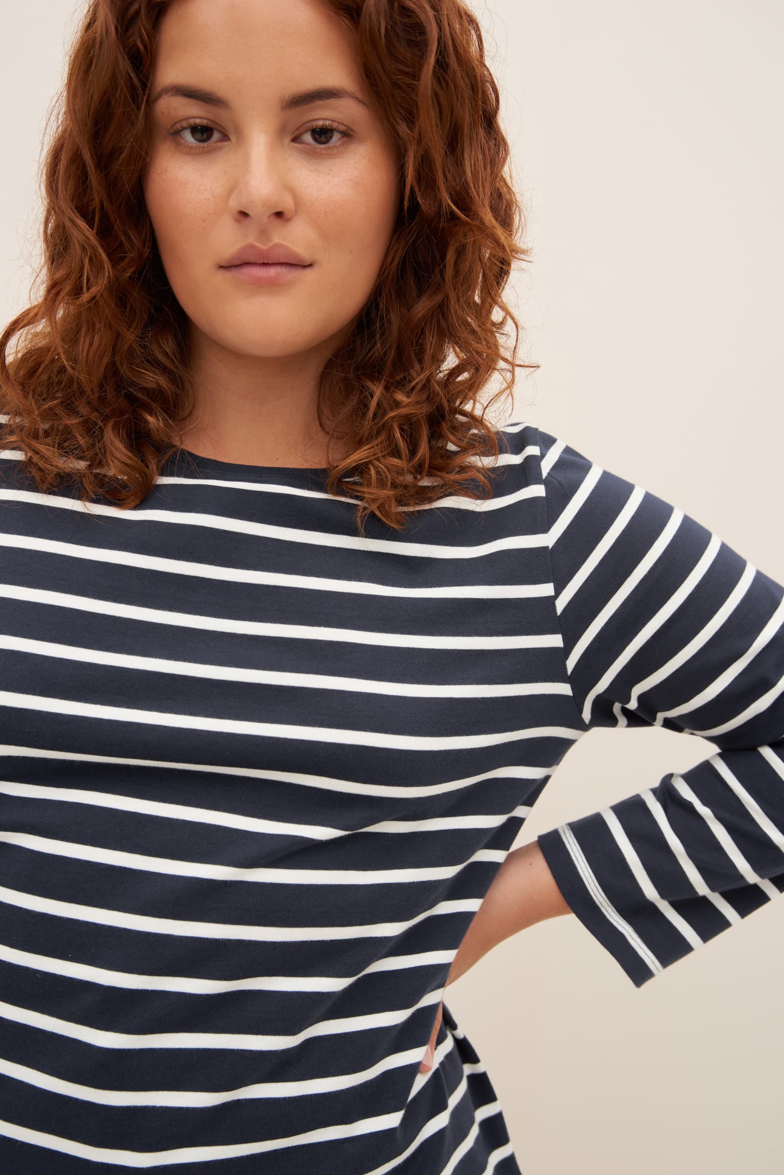 Kowtow Breton Top - Navy Breton