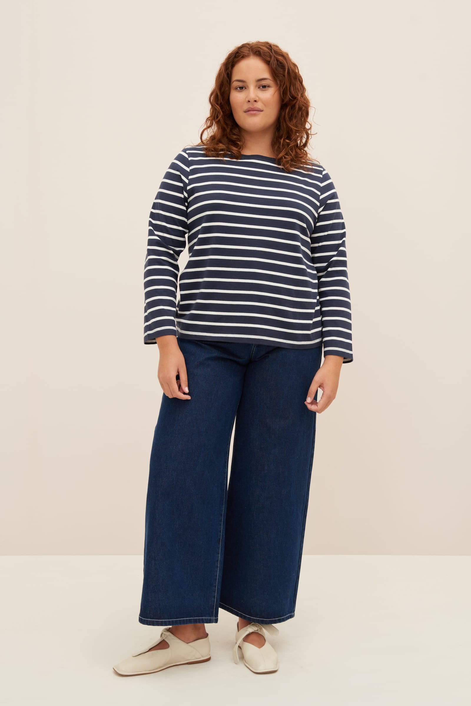 Kowtow Breton Top - Navy Breton