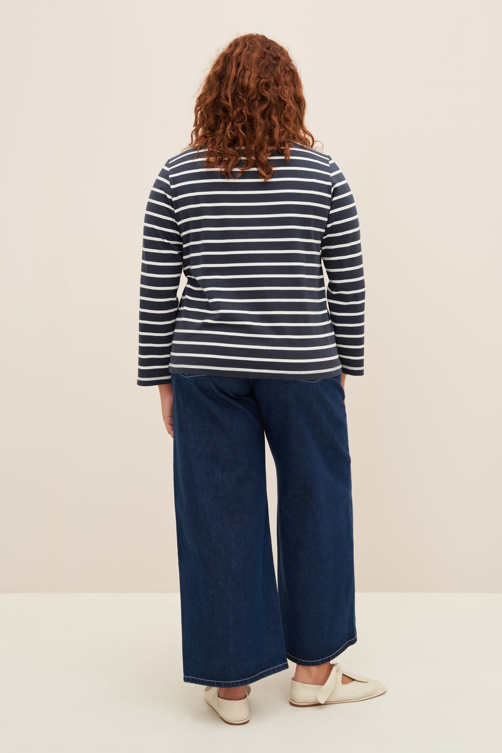 Kowtow Breton Top - Navy Breton