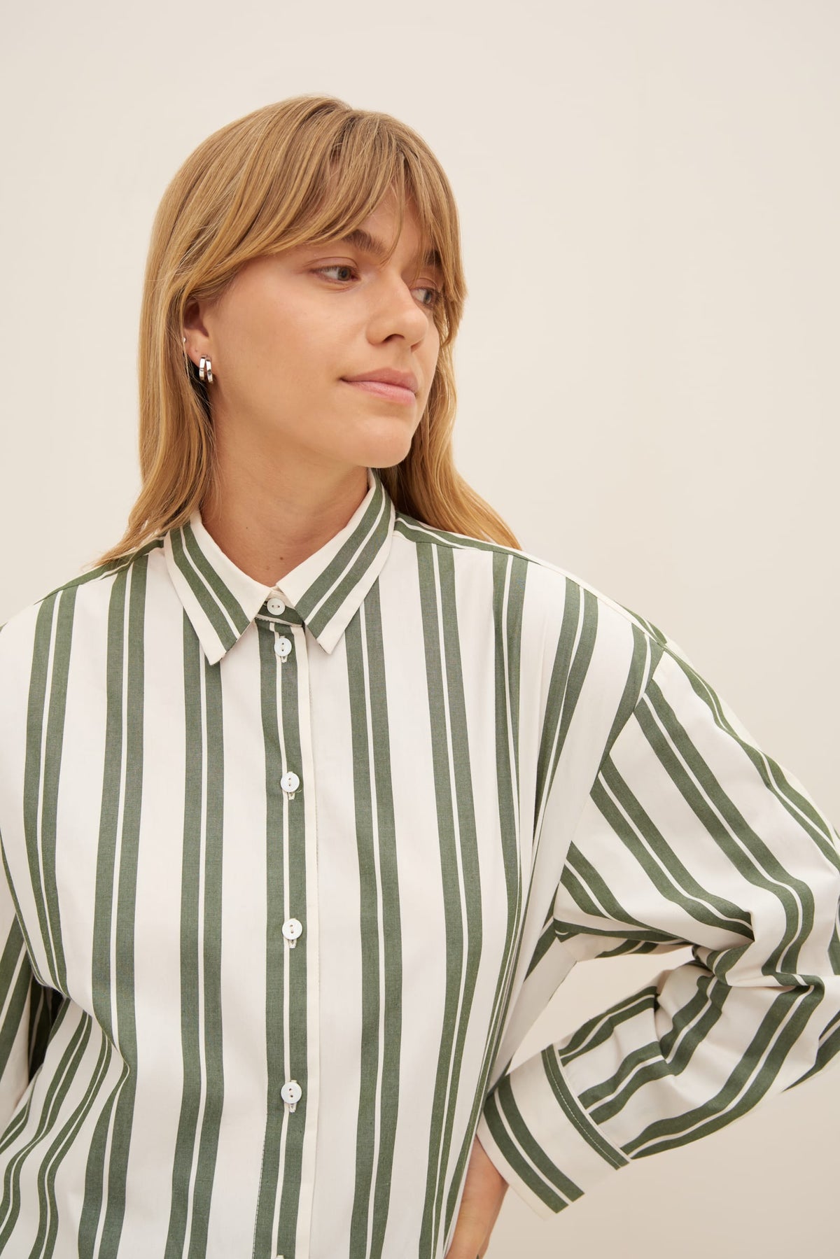 Kowtow Petra Shirt - Forest Stripe