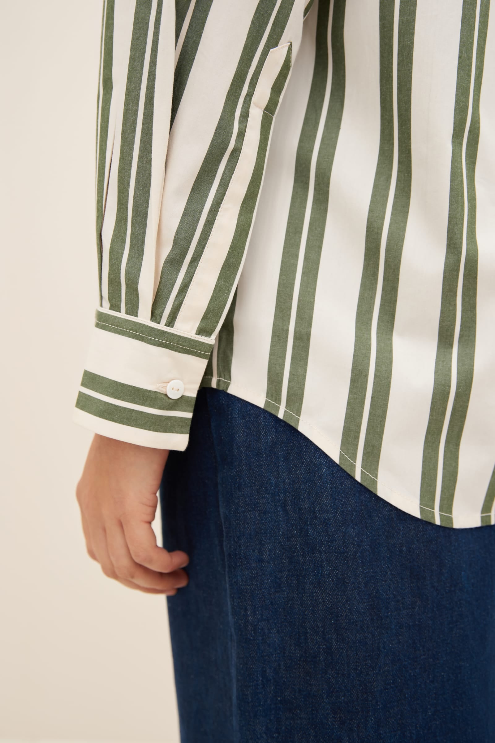 Kowtow Petra Shirt - Forest Stripe