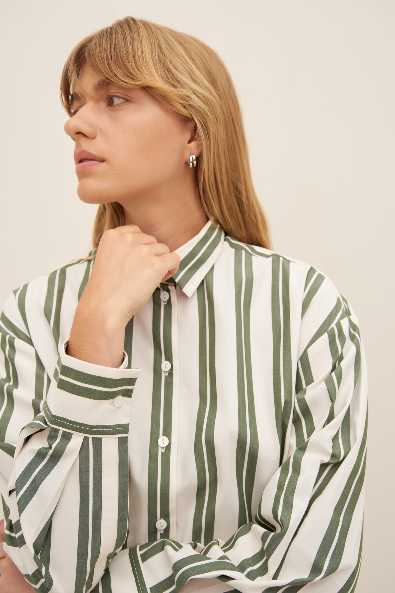 Kowtow Petra Shirt - Forest Stripe