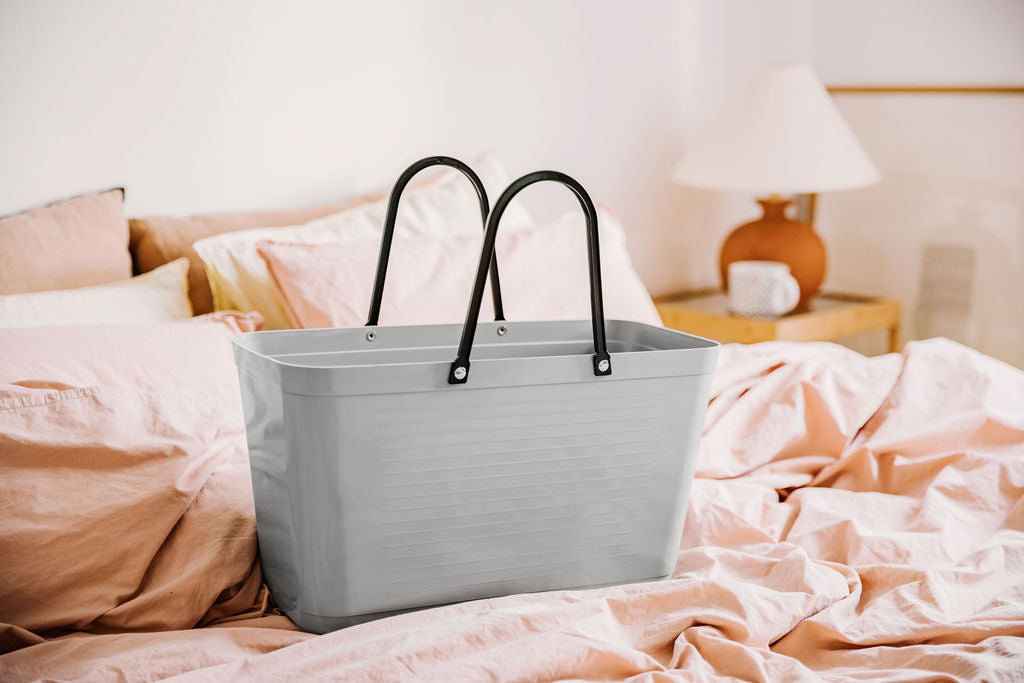 Hinza Basket Bag Large - Light Grey