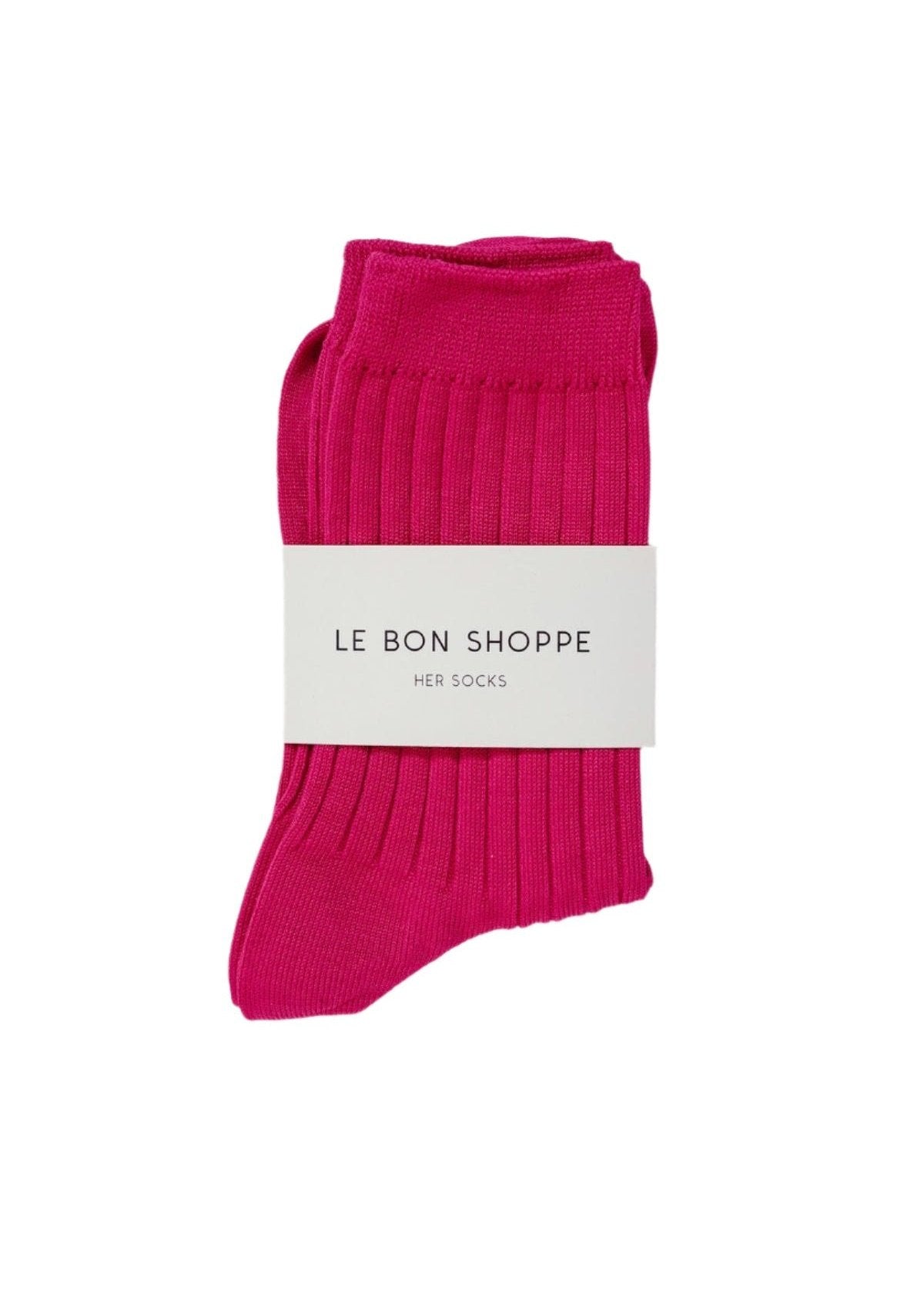 le bon shoppe her socks fucshia
