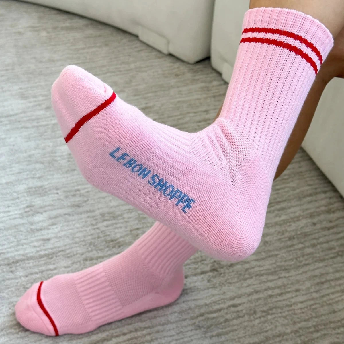 Le Bon Shoppe Boyfriend Socks - Armour Pink