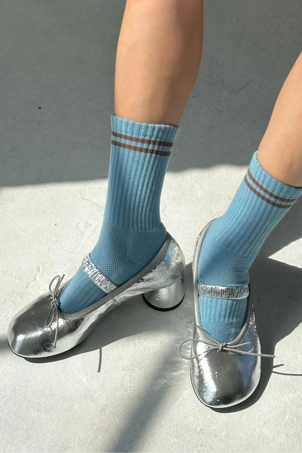 Le Bon Shoppe Boyfriend Socks - powder blue 