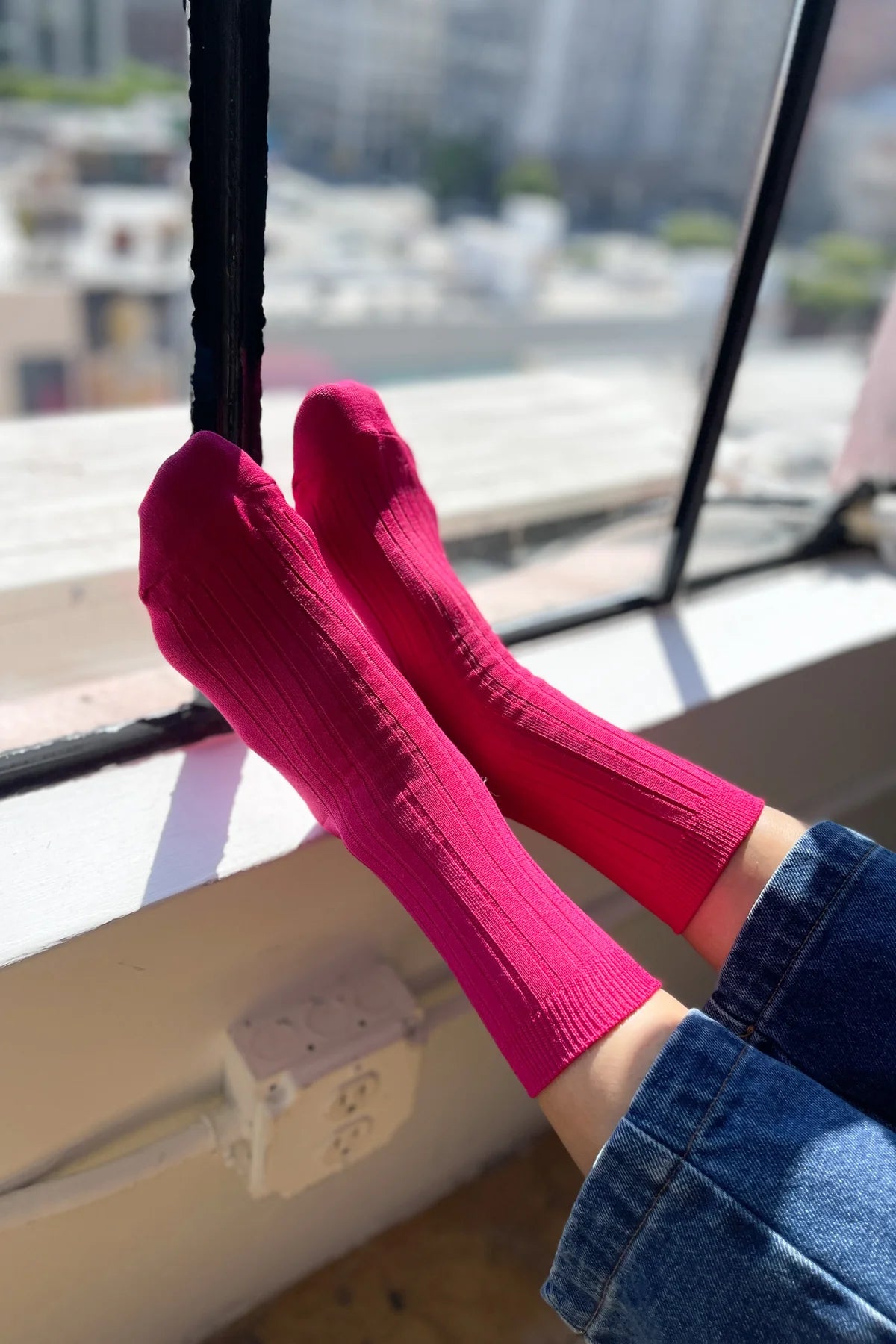 Le Bon Shoppe Her Socks - Fuchsia