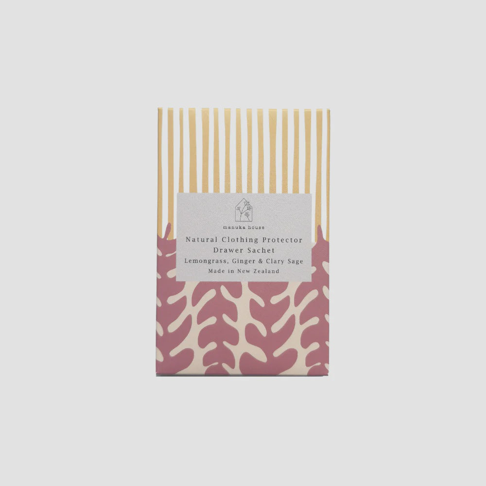 Manuka House Contemporary Drawer Sachet - Lemongrass, Ginger & Clary Sage