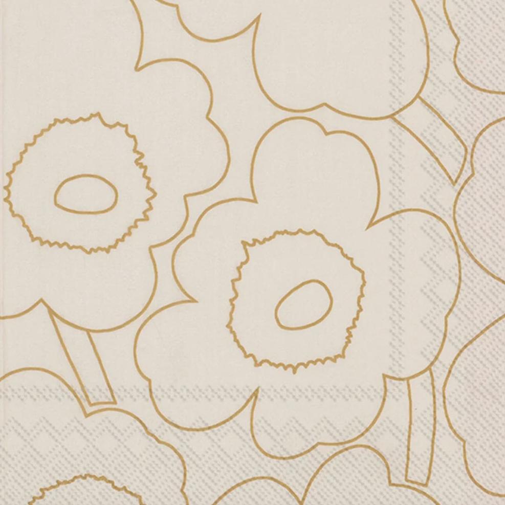 marimekko-pirto-unikko-napkin-gold