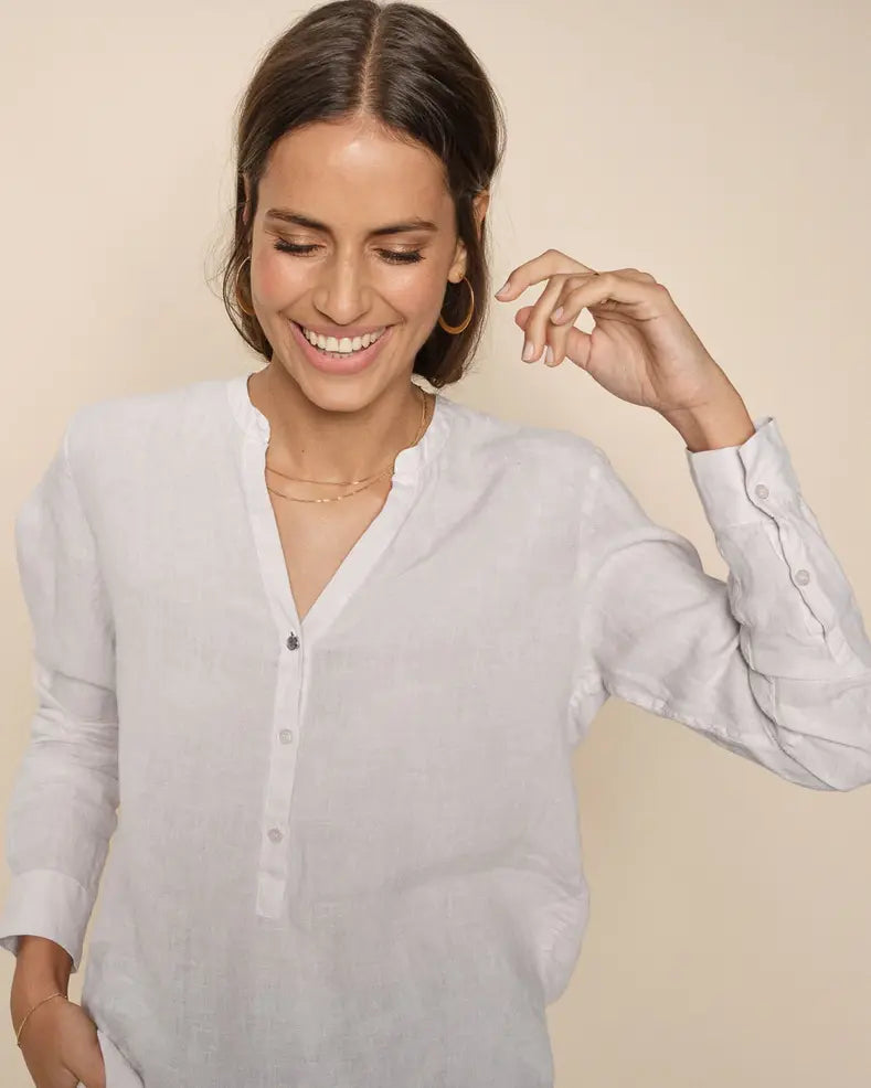 Mos Mosh Danna Linen Blouse - White