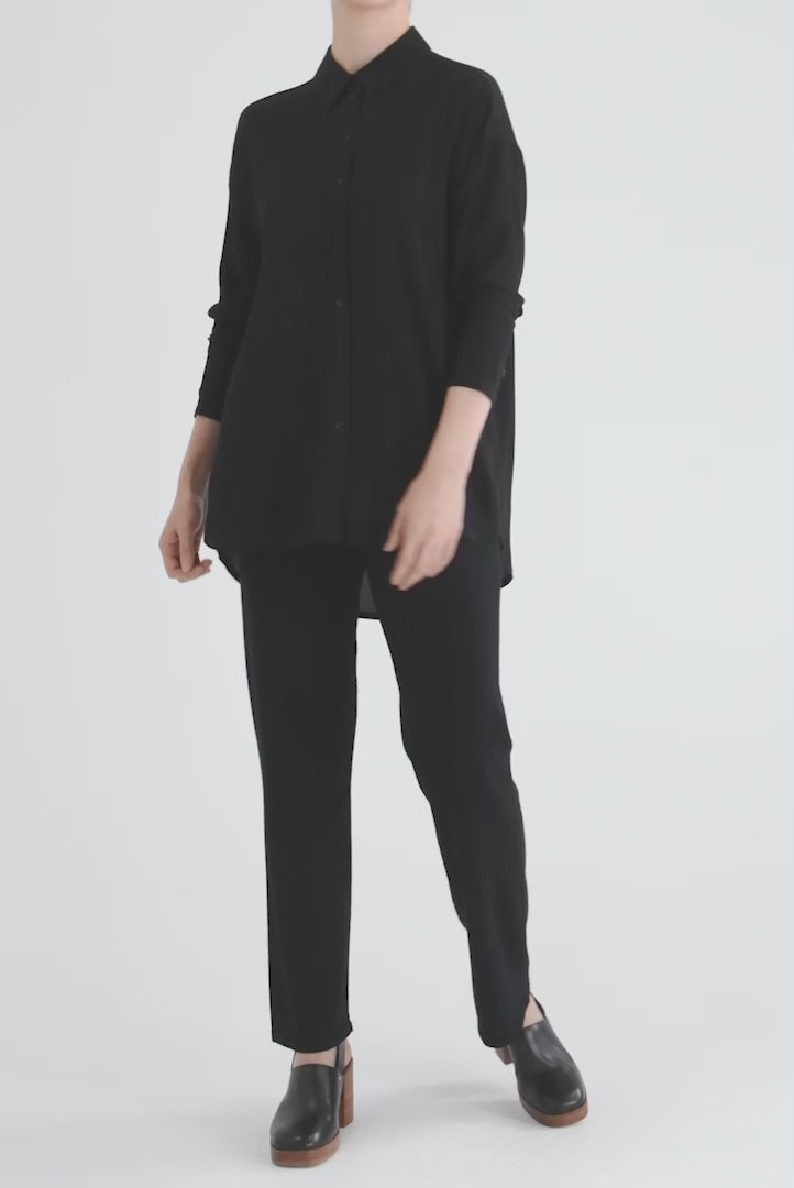 Elk Blic Sheer Shirt - Black Metallic