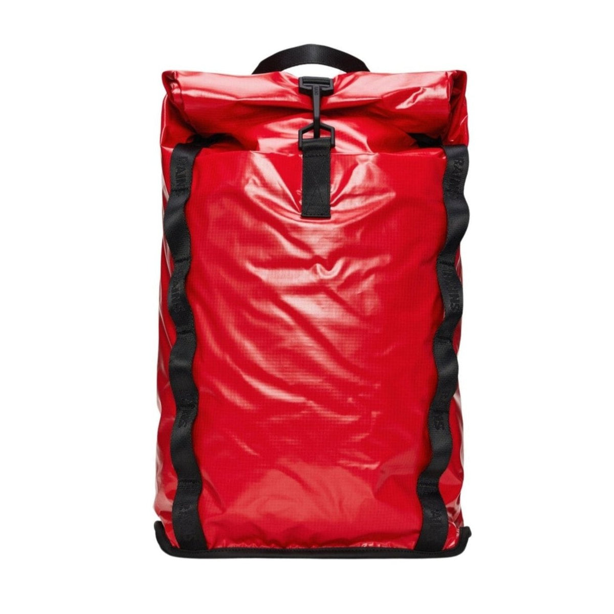 rains sibu rolltop fire red rucksack
